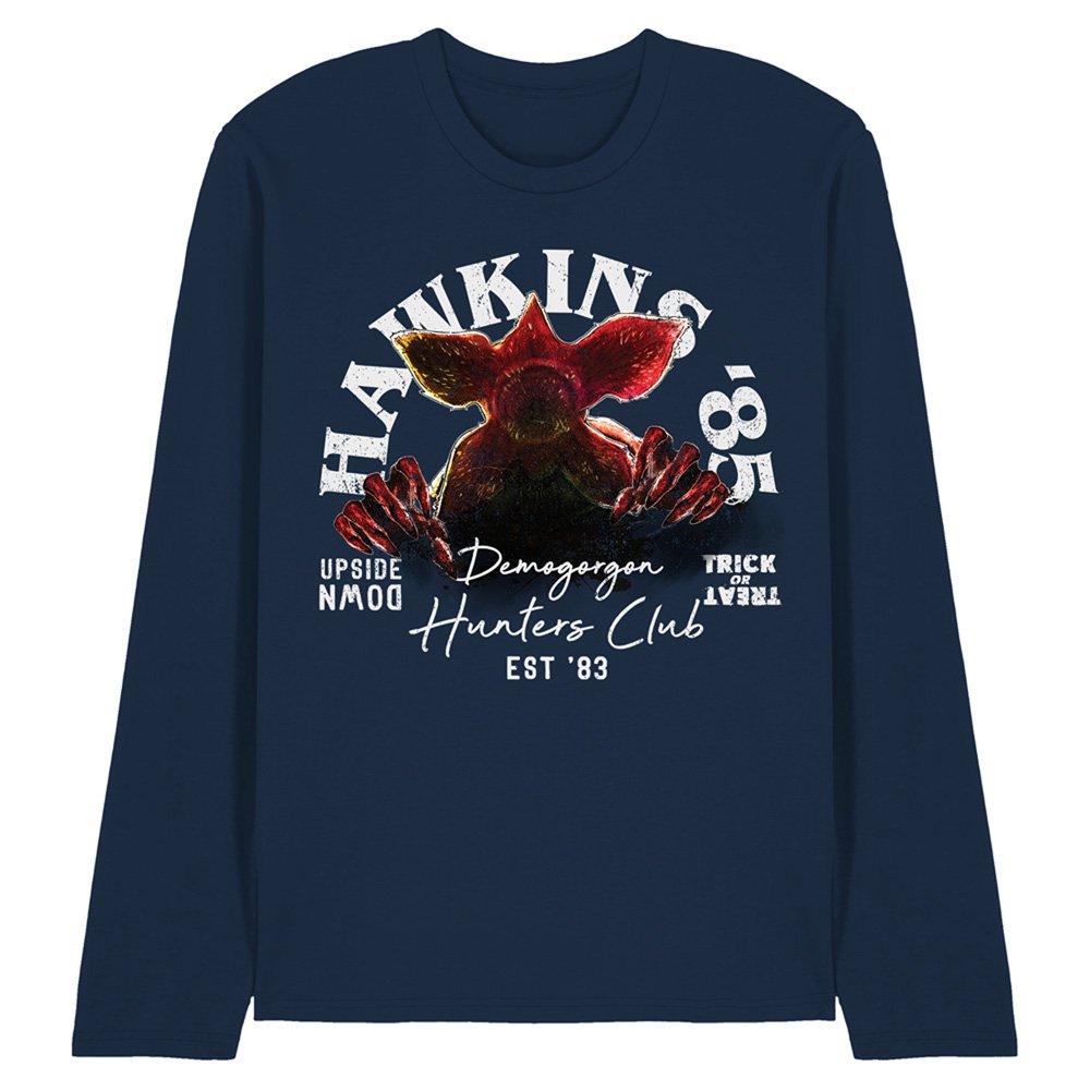 Navy - Stranger Things - Stranger Things Hawkins 85 Demogorgon Hunters Lon - 1
