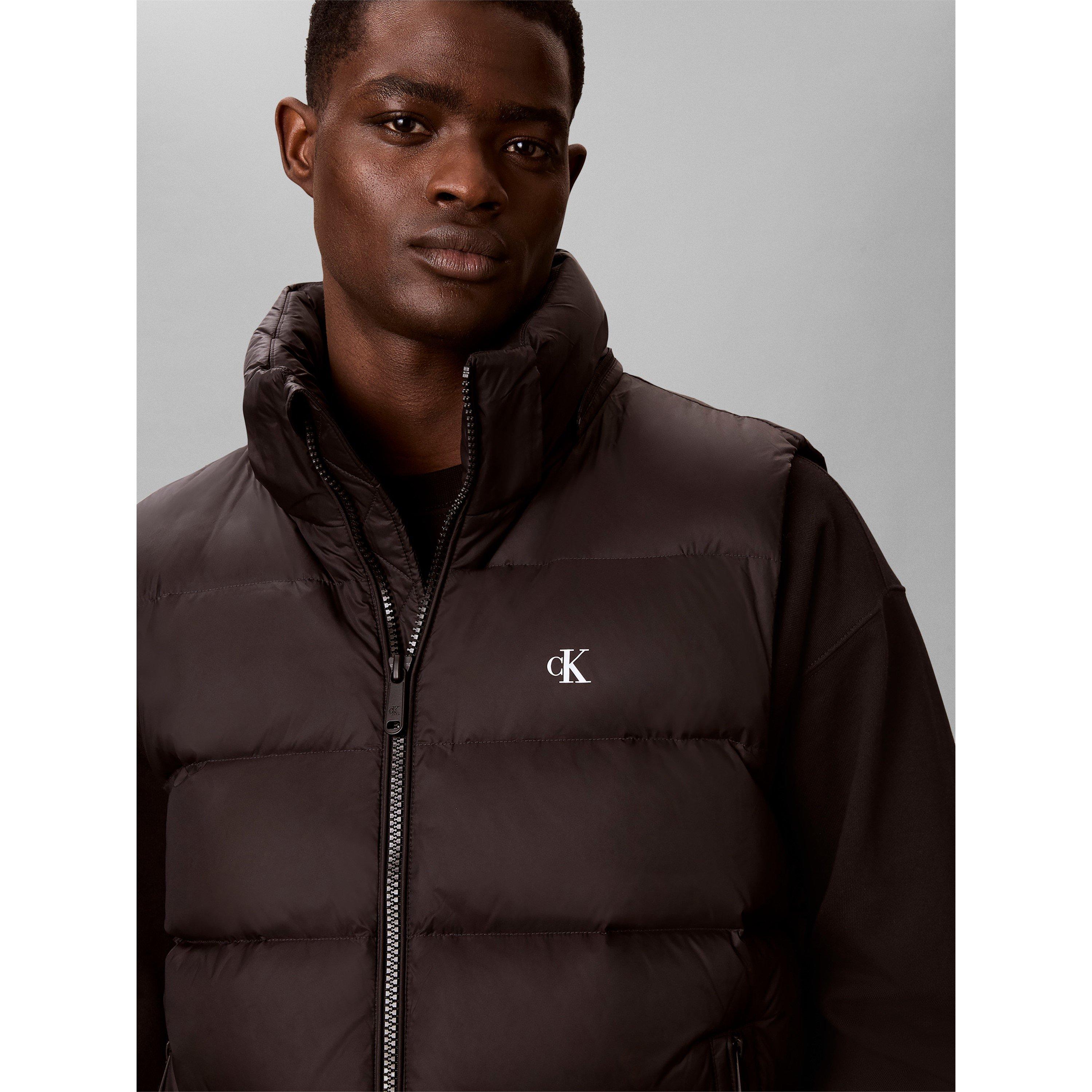 Black - Calvin Klein Jeans - Men's Detachable-Hood Gilet - 5