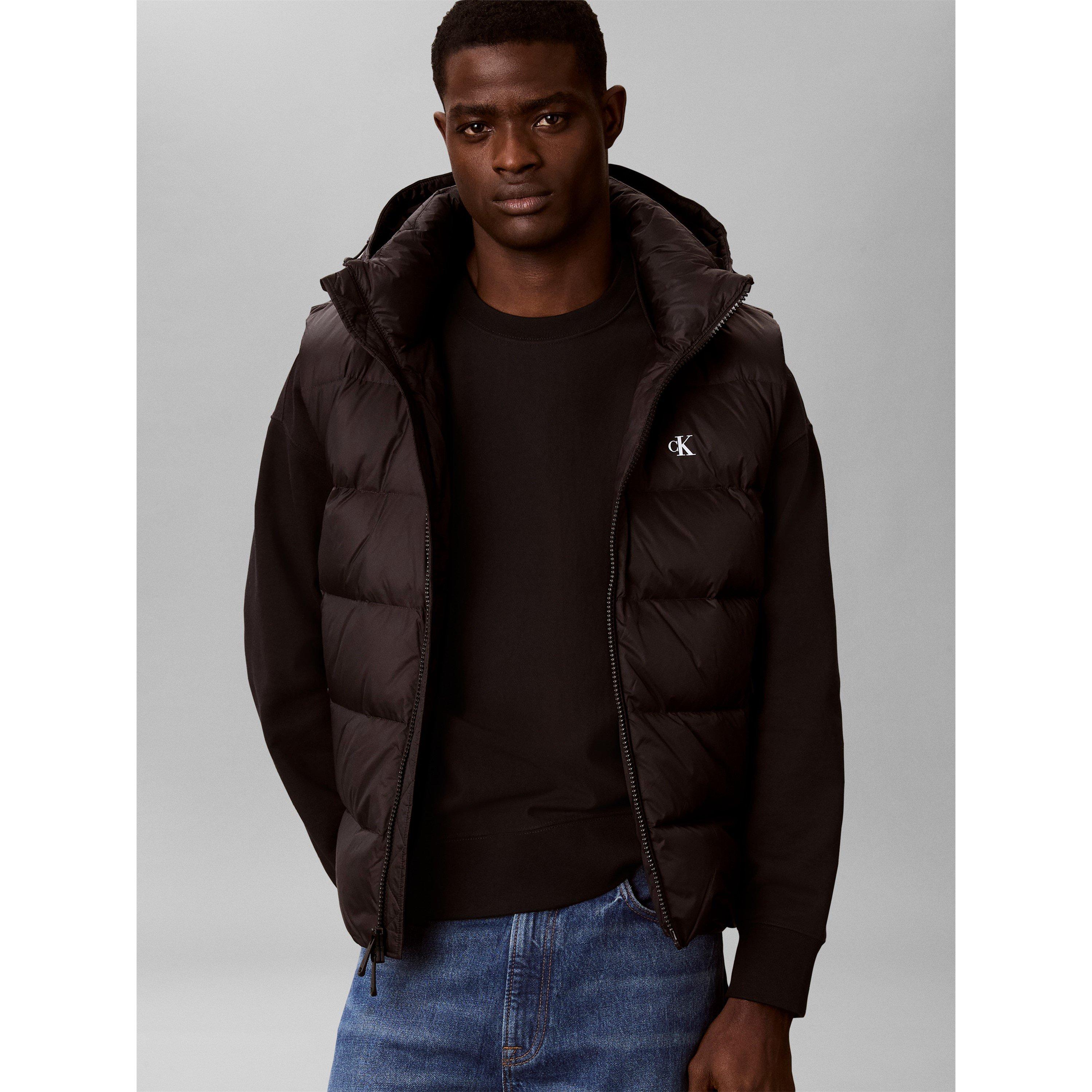 Black - Calvin Klein Jeans - Men's Detachable-Hood Gilet - 6
