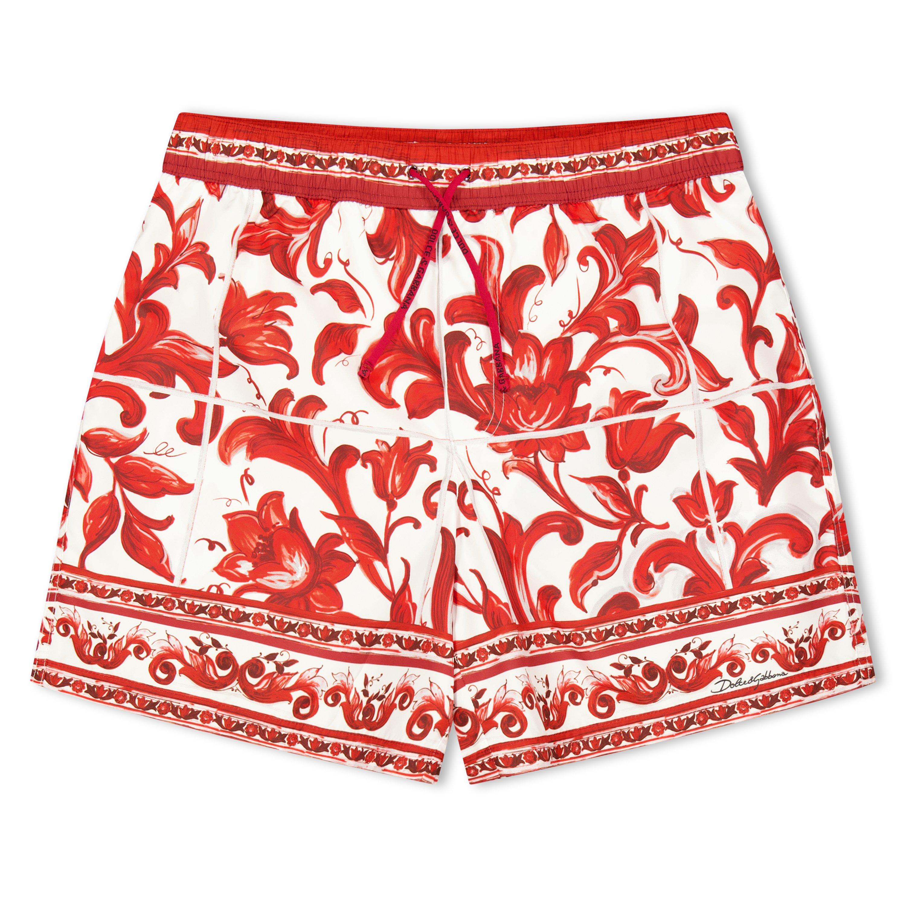 Dolce and Gabbana DG Lgo Swim Jn63 - Wht Red I63TN - Size 12Y