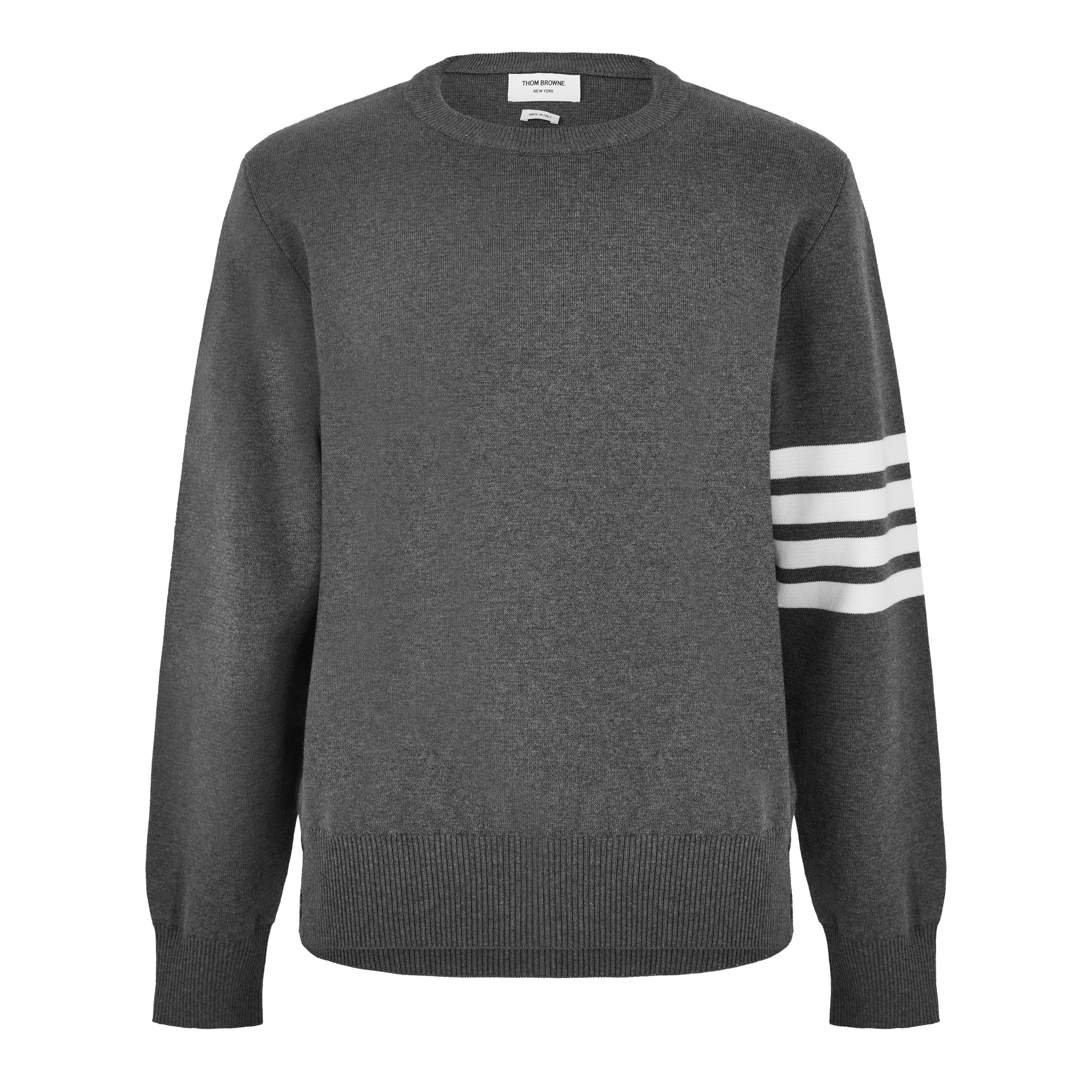 Med Grey - Thom Browne - TB Milano Crw Pullov Sn63 - 1