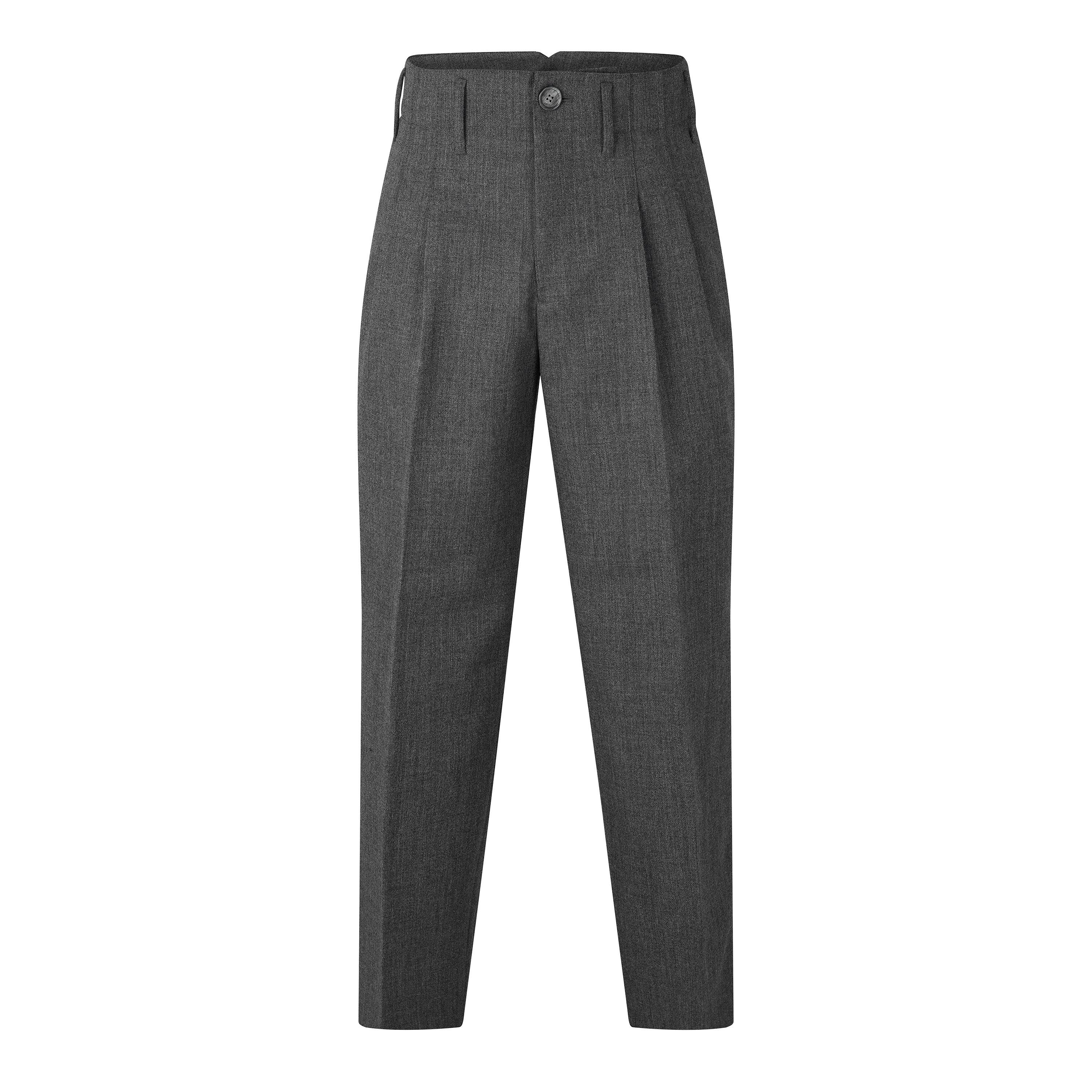 Carbon Grey - Ami Paris - Ami Pleated Trousers Sn63 - 1