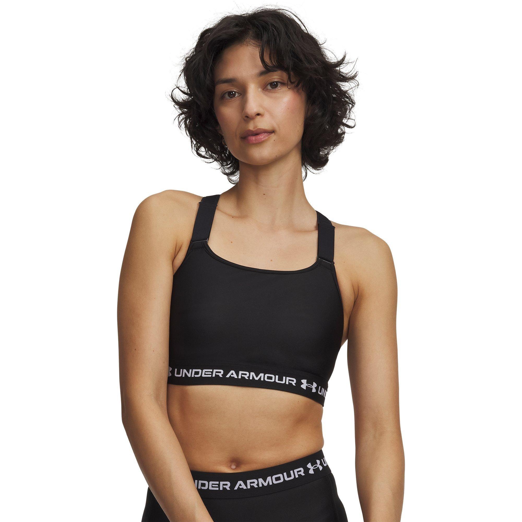 Black/White - Under Armour - Women's HeatGear High Impact Sports Bra - 1