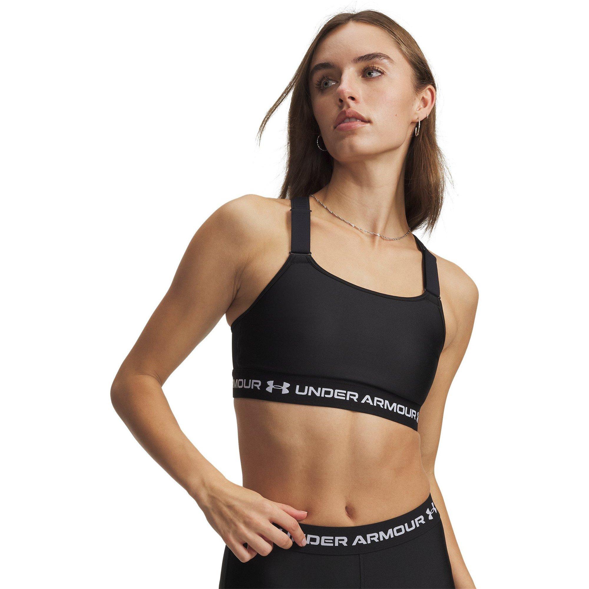 Black/White - Under Armour - Women's HeatGear High Impact Sports Bra - 3