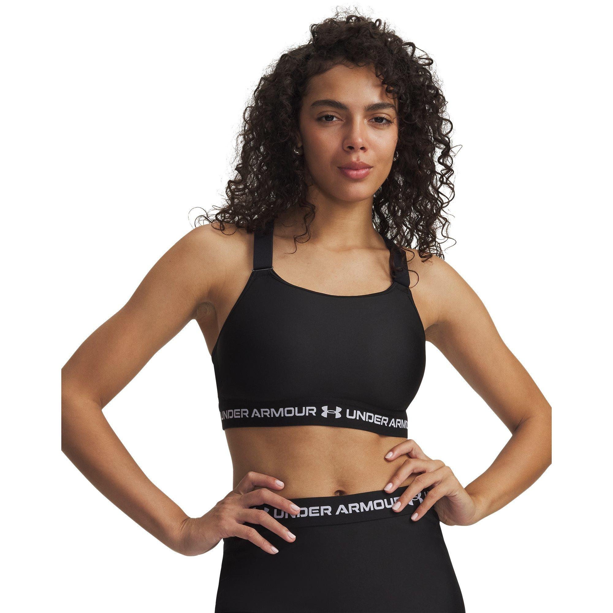 Black/White - Under Armour - Women's HeatGear High Impact Sports Bra - 5