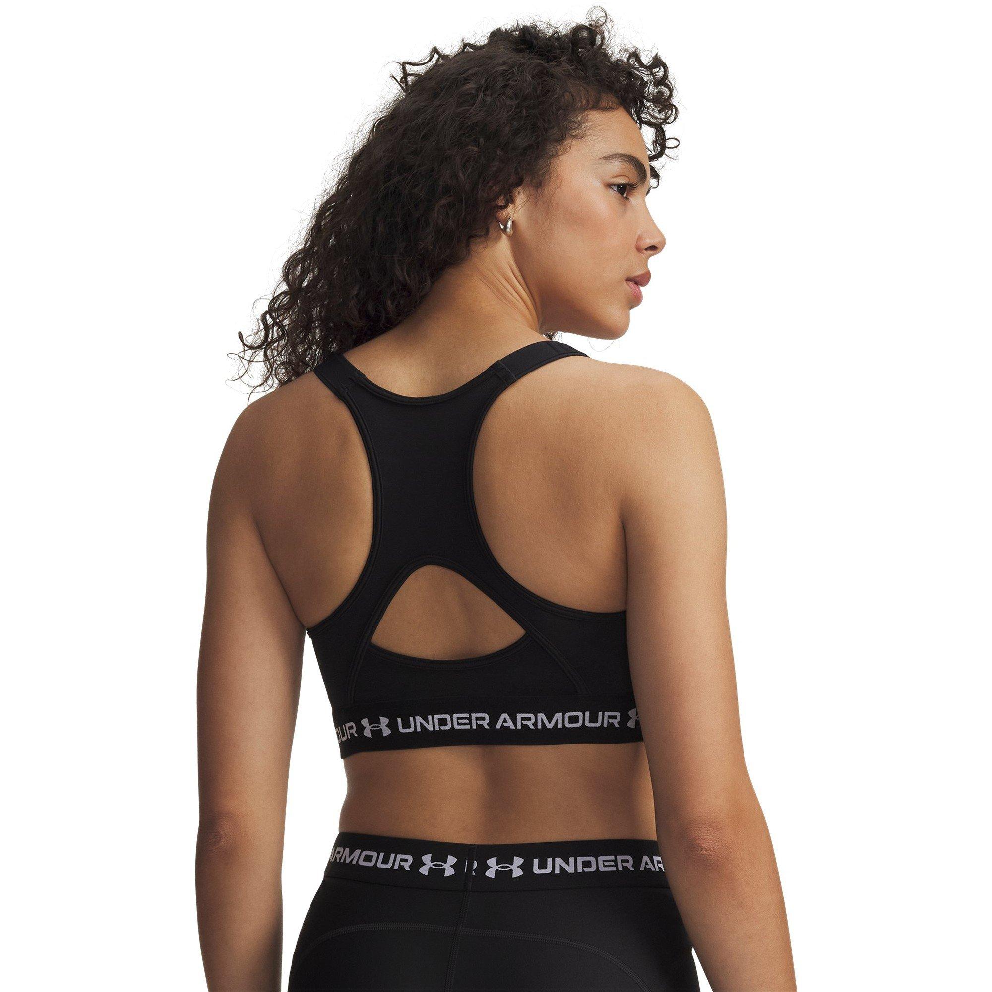 Black/White - Under Armour - Women's HeatGear High Impact Sports Bra - 6