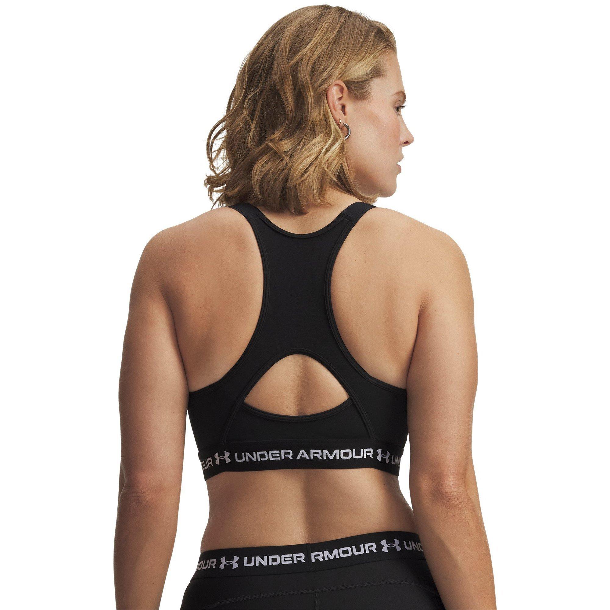 Black/White - Under Armour - Women's HeatGear High Impact Sports Bra - 10