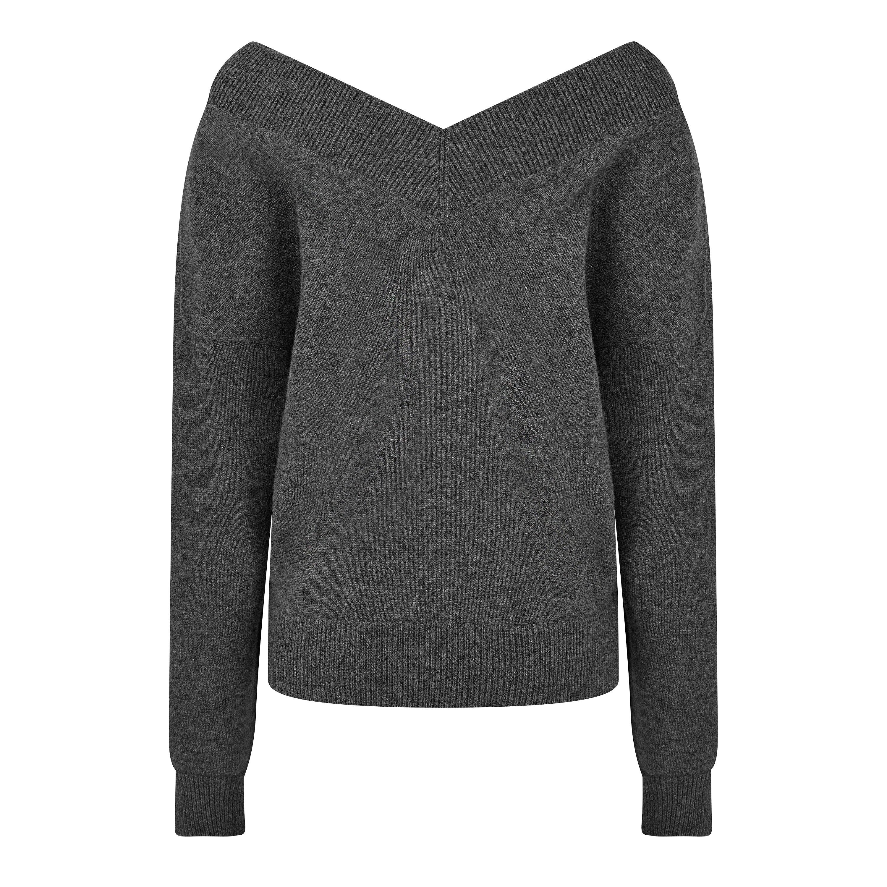 Light Charcoal - Tom Ford - TF Cashmere V Neck o Ld64 - 2