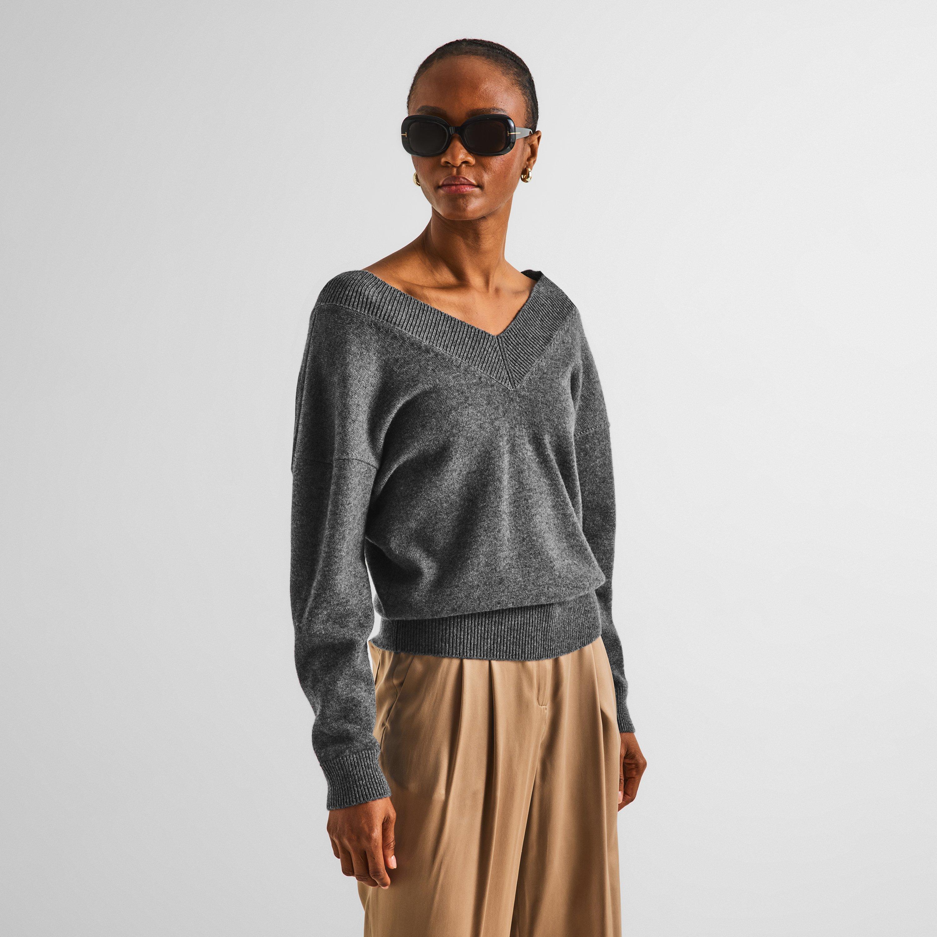 Light Charcoal - Tom Ford - TF Cashmere V Neck o Ld64 - 3