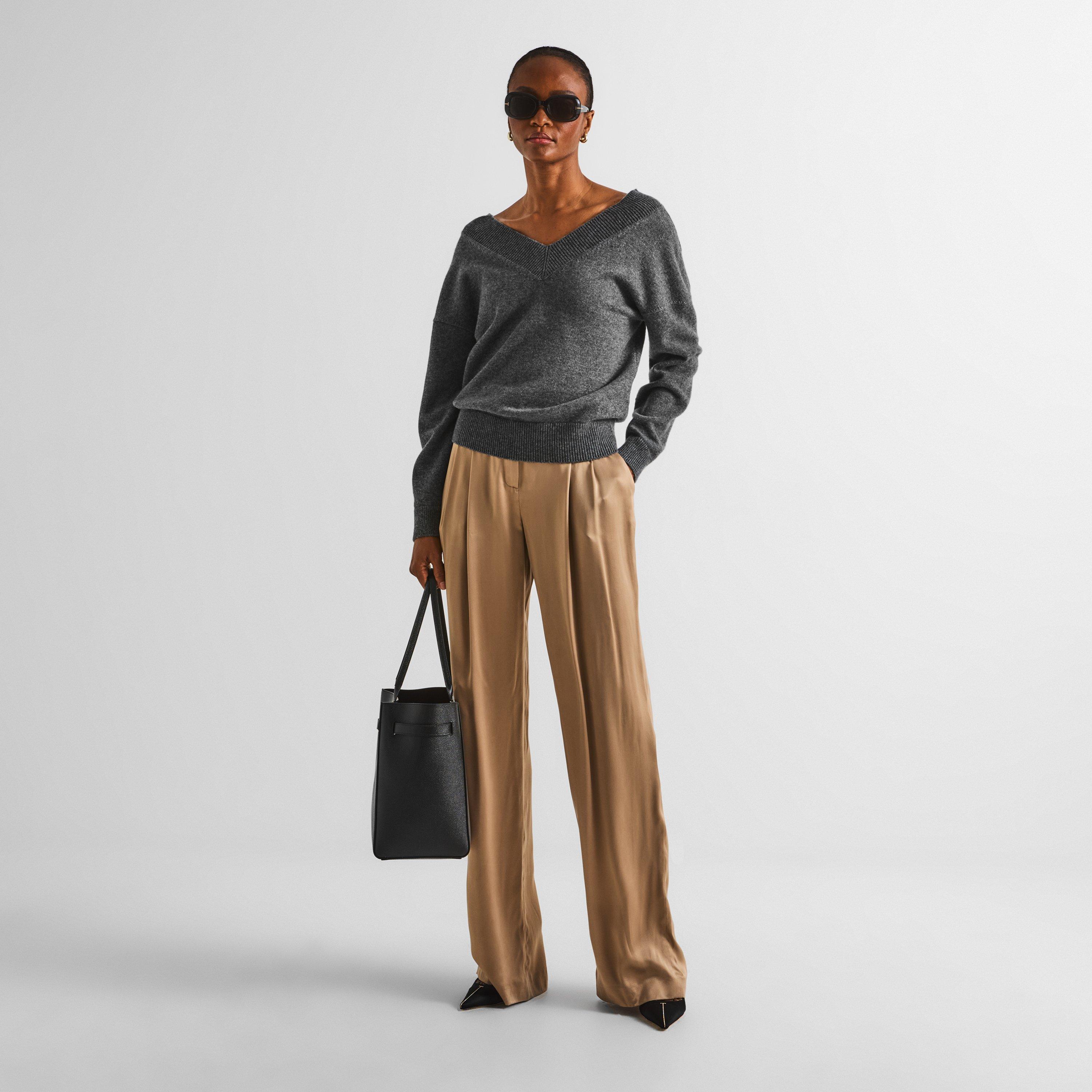 Light Charcoal - Tom Ford - TF Cashmere V Neck o Ld64 - 5