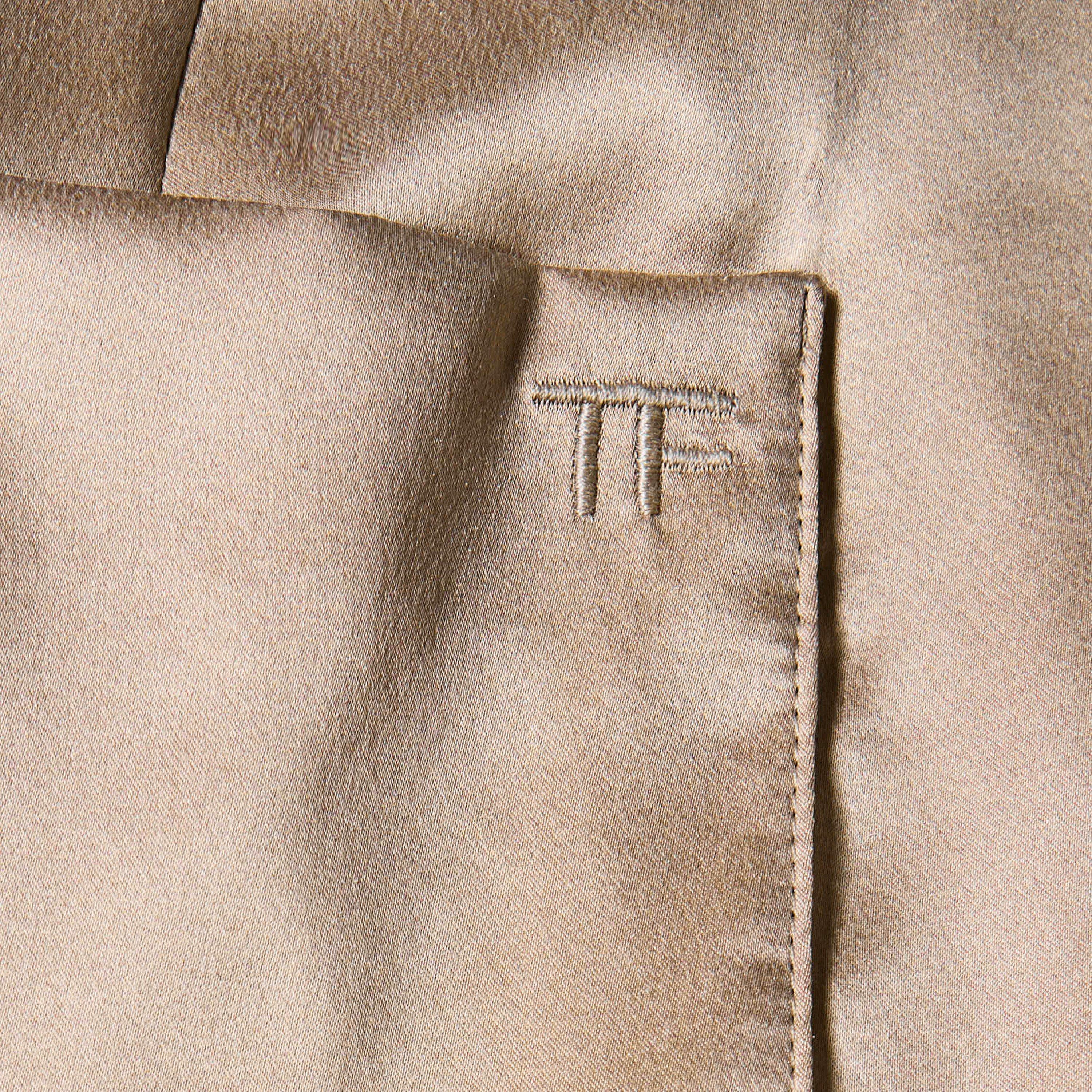 Desert Taupe - Tom Ford - TF Satin Trousers Ld64 - 3