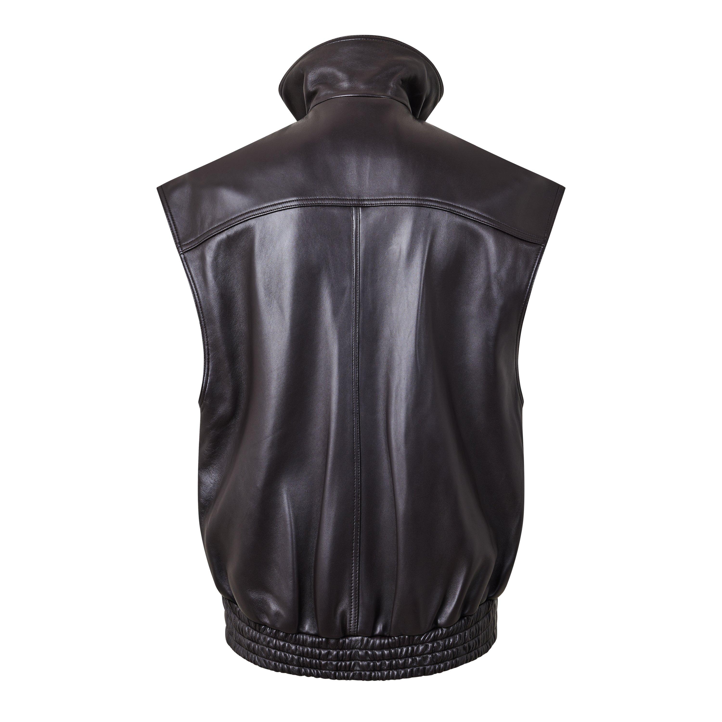 Moka - Balenciaga - Bal Leather Gillet Ld64 - 2