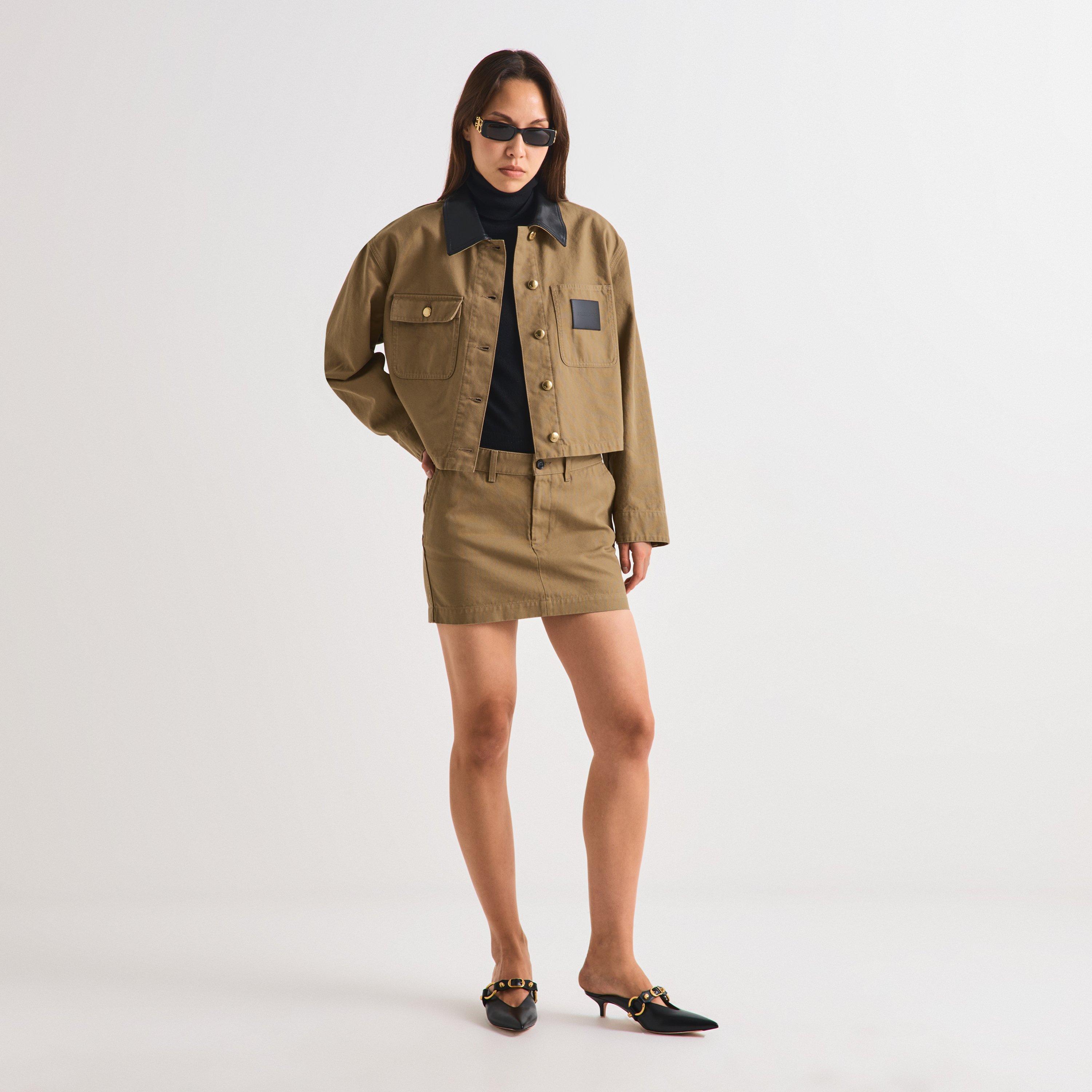 Beige - Balenciaga - Women's Cotton Mini Skirt - 6