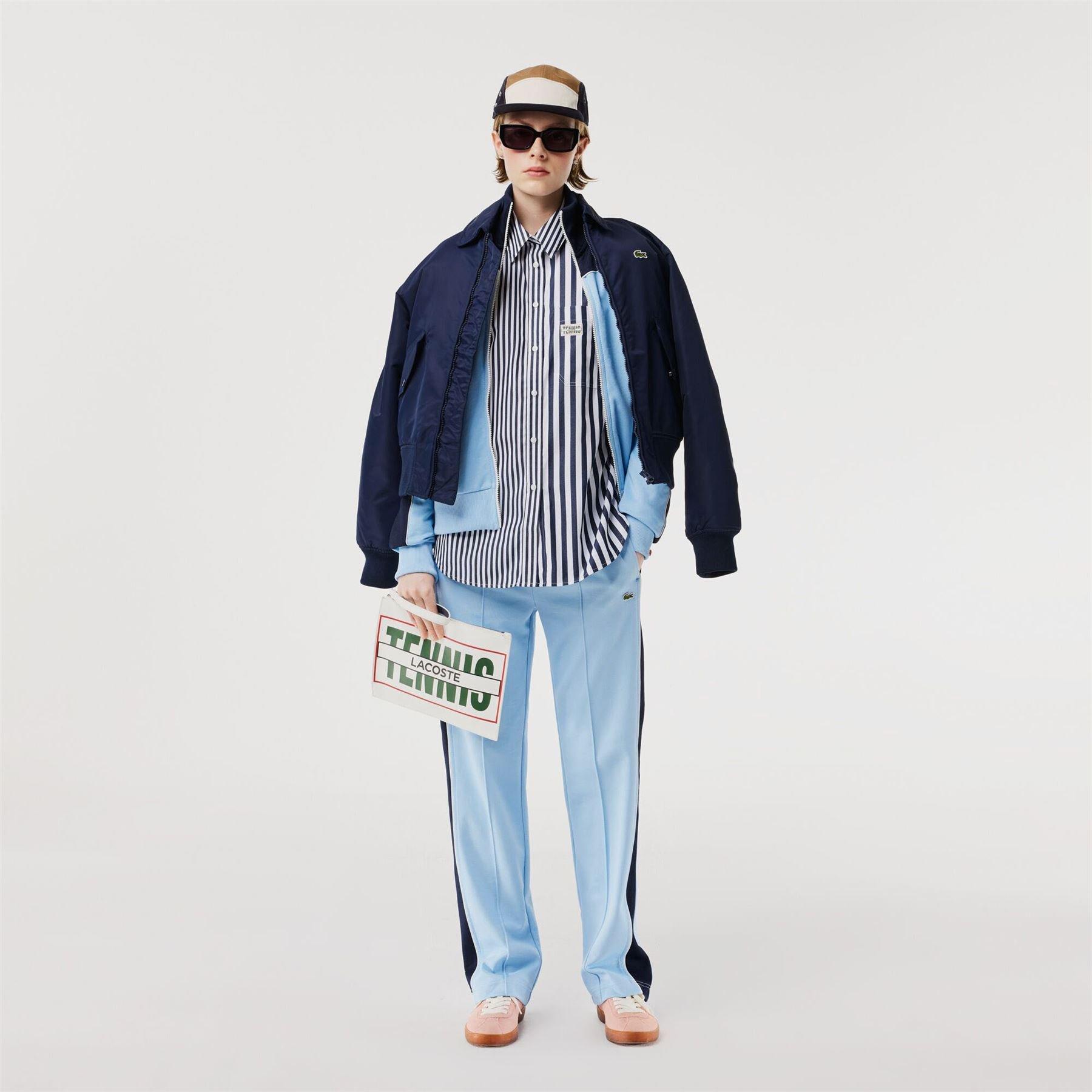 Navy - Lacoste - Lacoste X Bandier Striped Cotton Poplin Shirt - 4