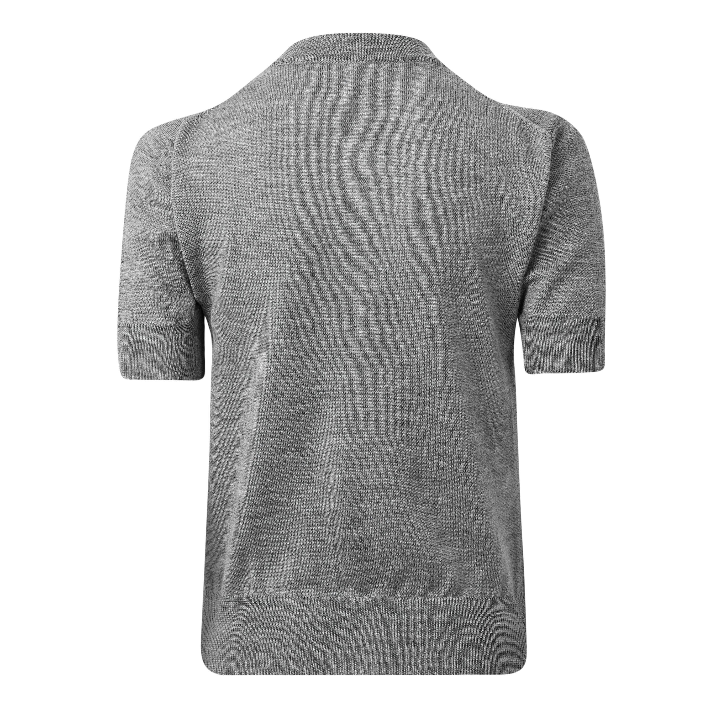 Grey - Ami Paris - Ami Sht Sl Cardi Ld64 - 2