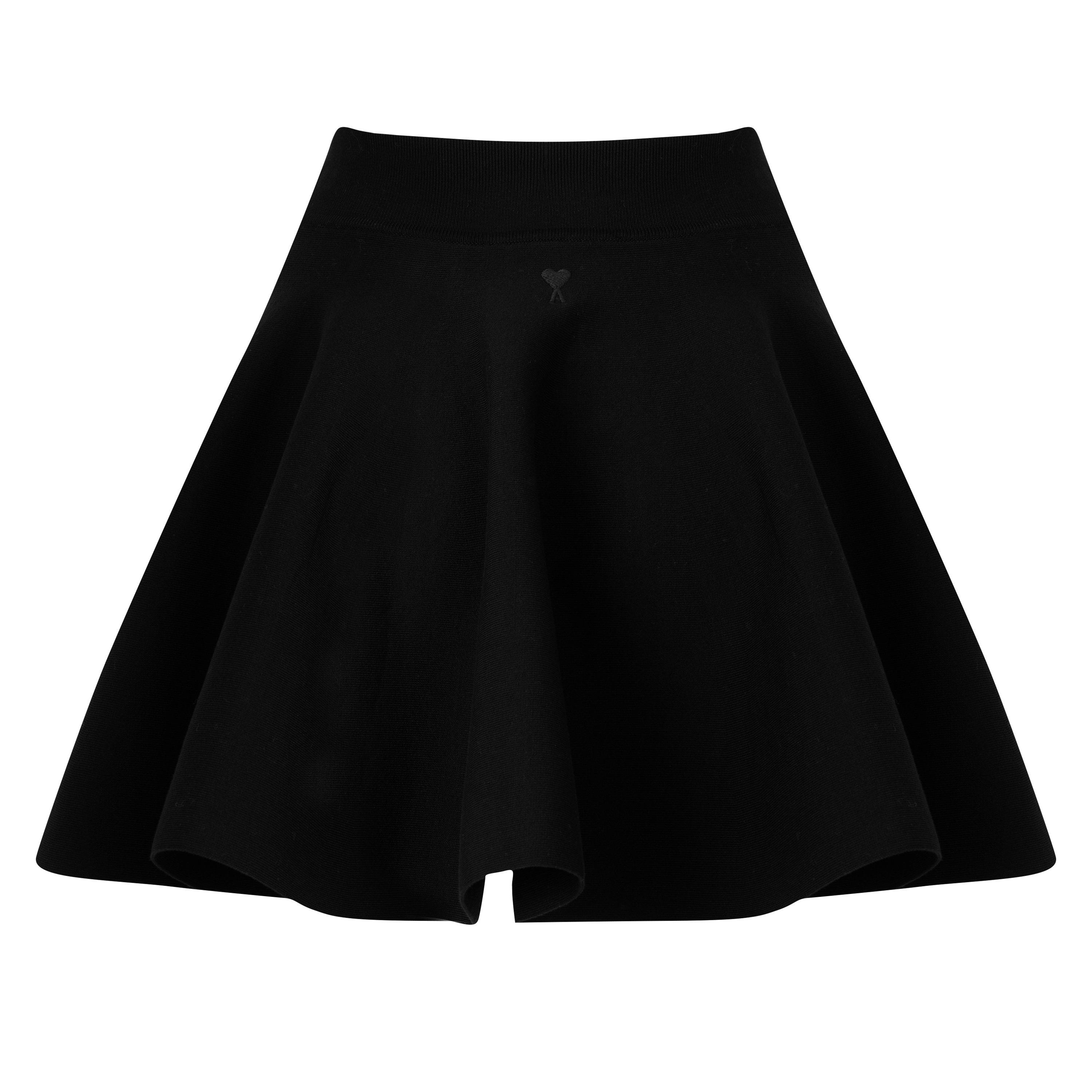 Black - Ami Paris - Ami Godet Skirt Ld63 - 2