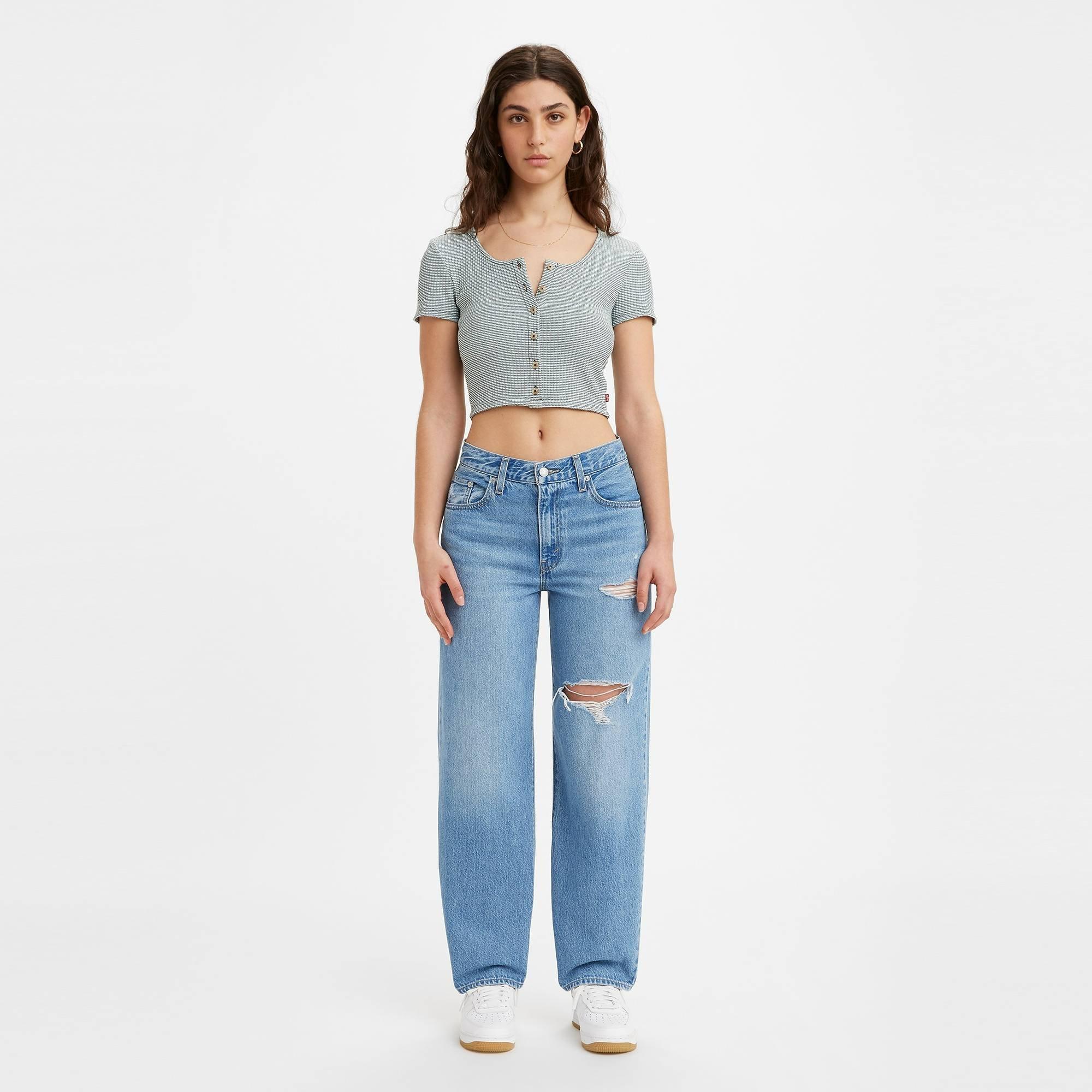 Levis Women's Baggy Dad Jeans - In The Middle - 34 L32