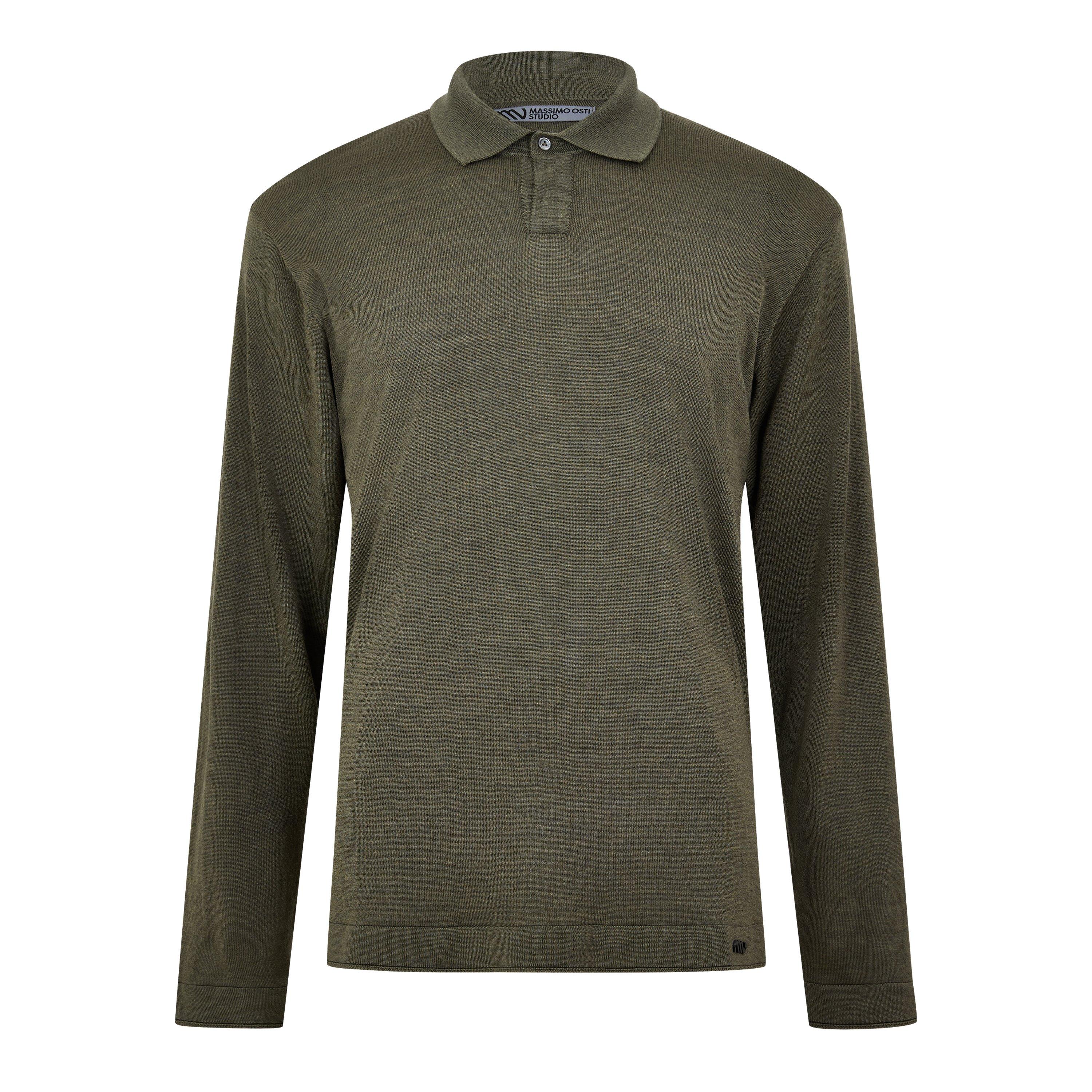 Turkish Coffee - Massimo Osti Studio - Osti LS Knit Polo Sn64 - 1