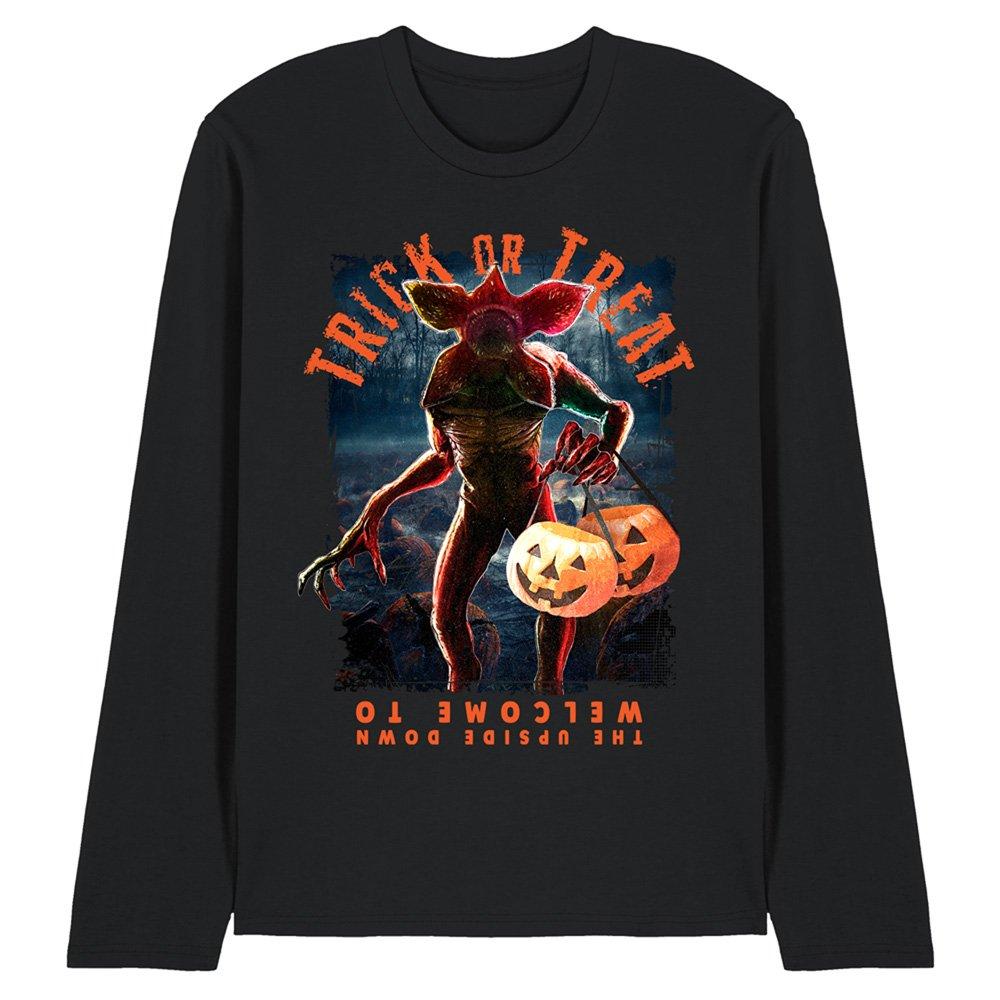 Black - Stranger Things - Stranger Things Demogorgon Trick Or Treat Long Sle - 1