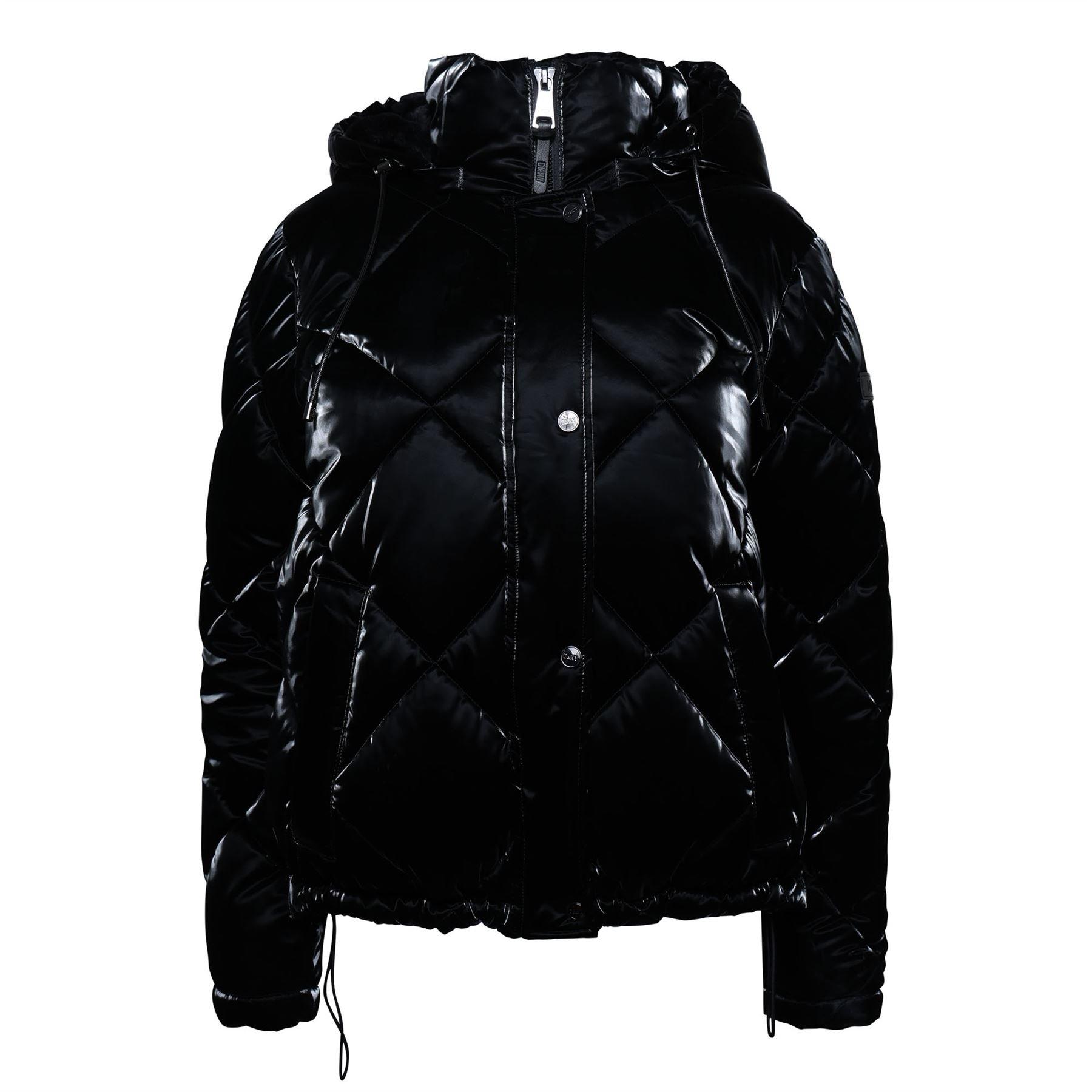Black - DKNY - Zpfrt Diamond Quilted Jacket - 1