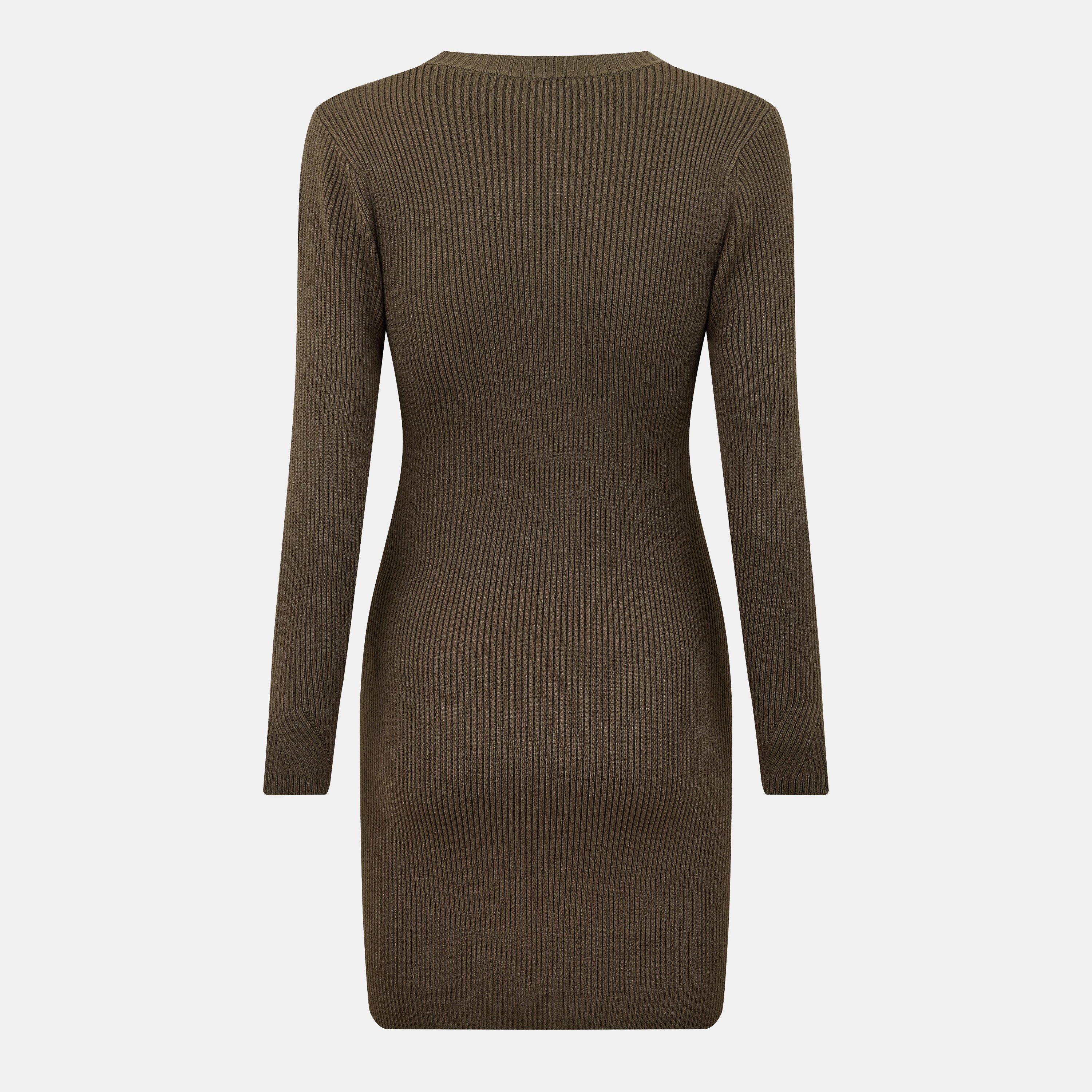 Khaki - Jack Wills - Rib Mini Dress - 2