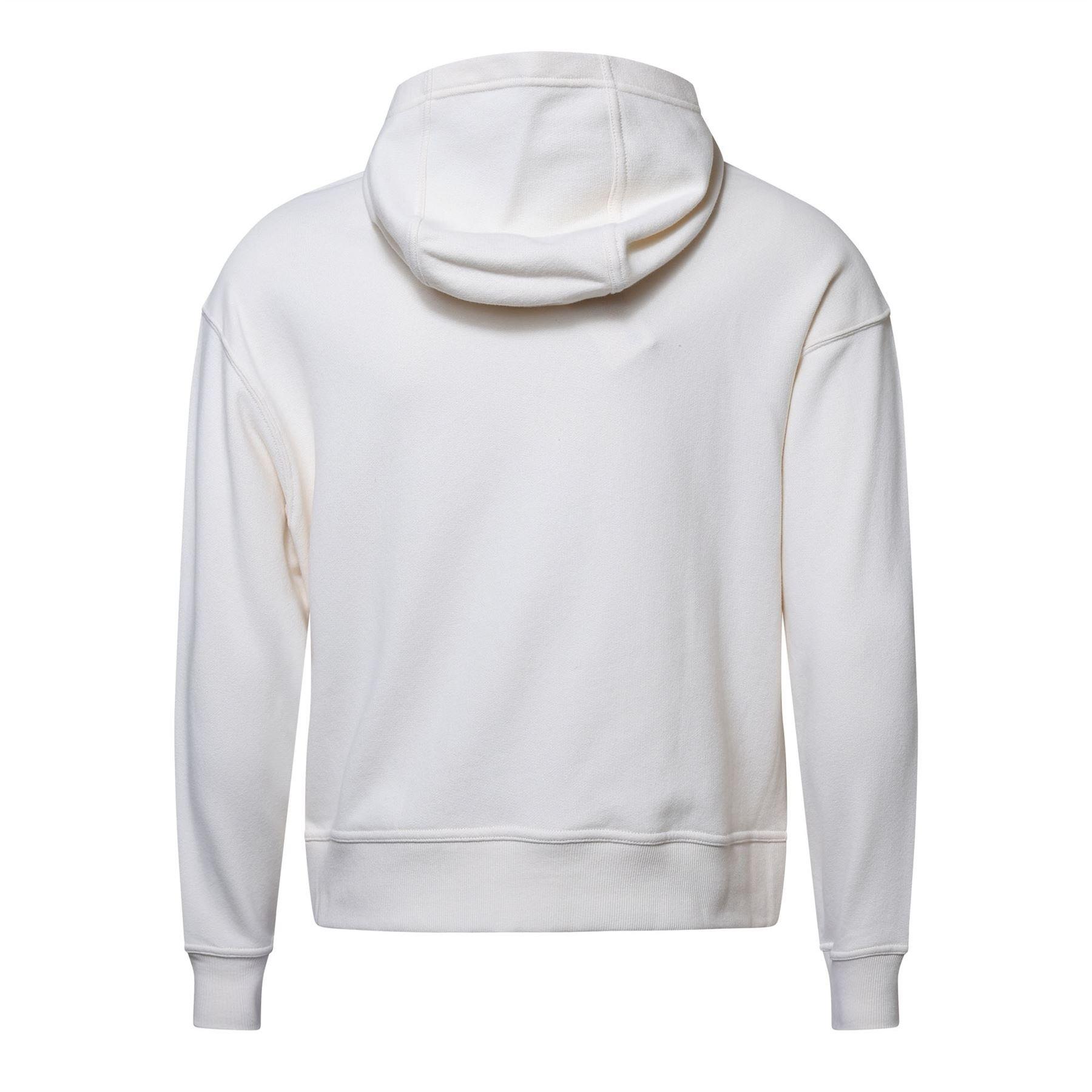 Beige - DKNY - Jeans Satin Applique Chainstitch Logo Hoodie - 2