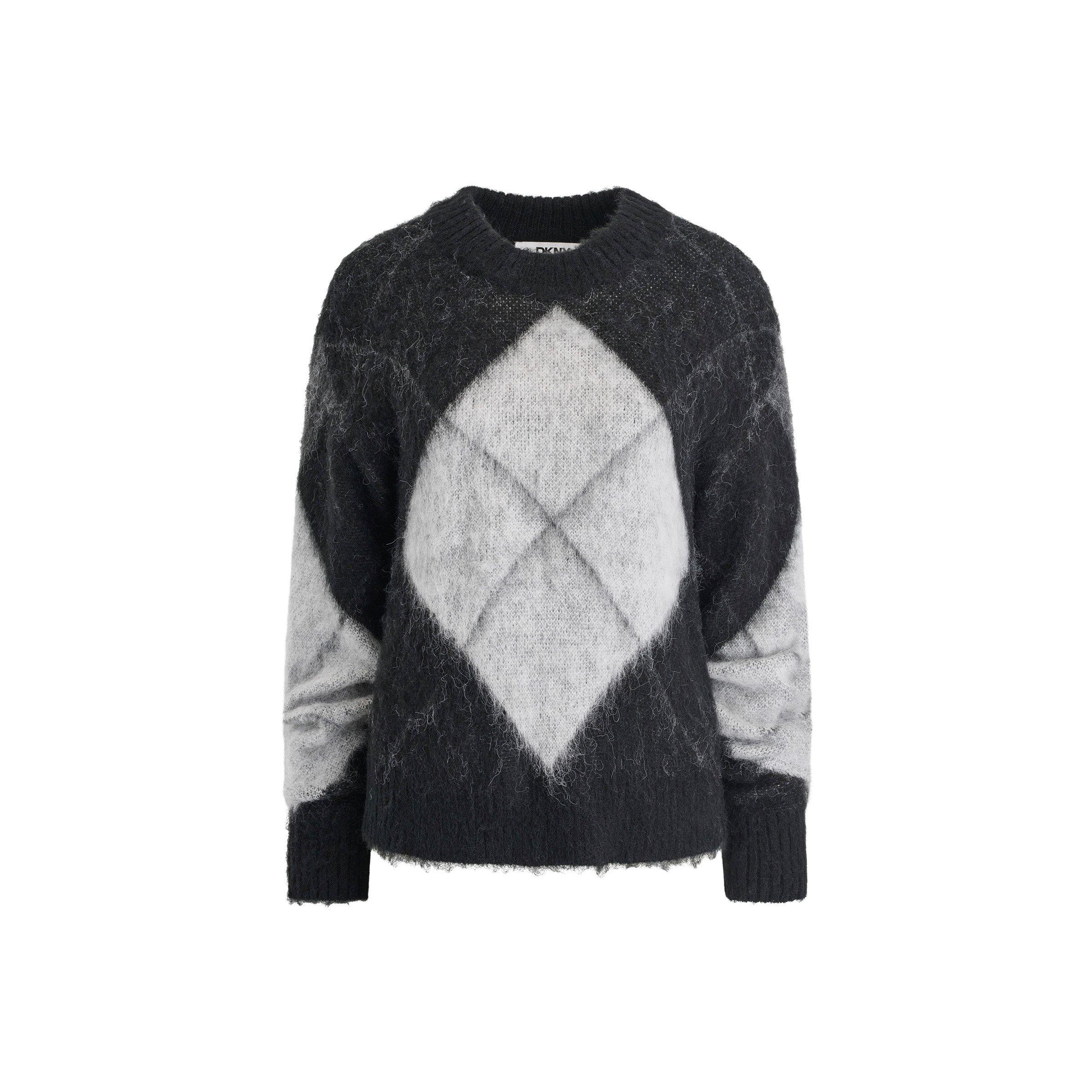 Black/Ivory - DKNY - DKNY Argyle Knit Ld64 - 1