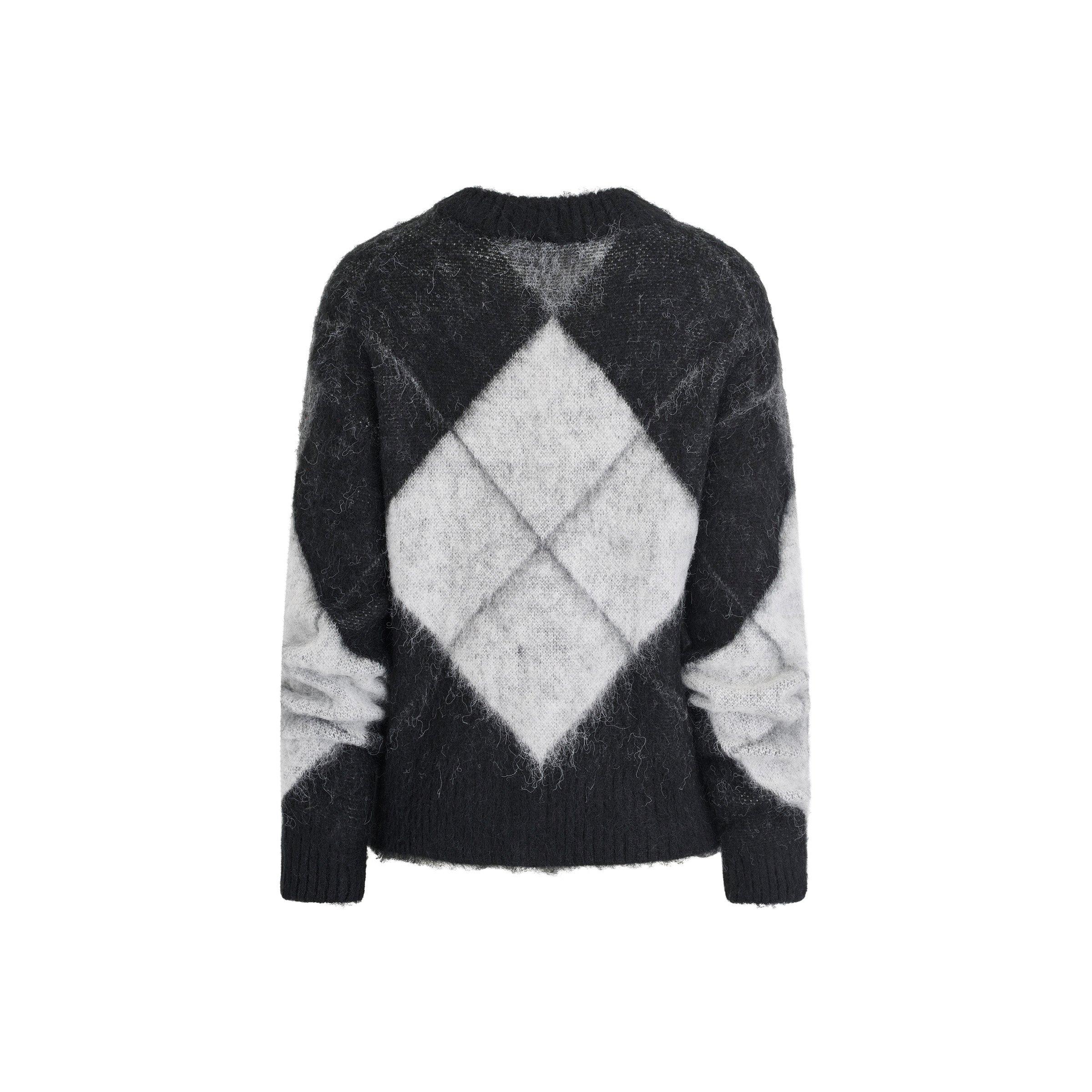 Black/Ivory - DKNY - DKNY Argyle Knit Ld64 - 2