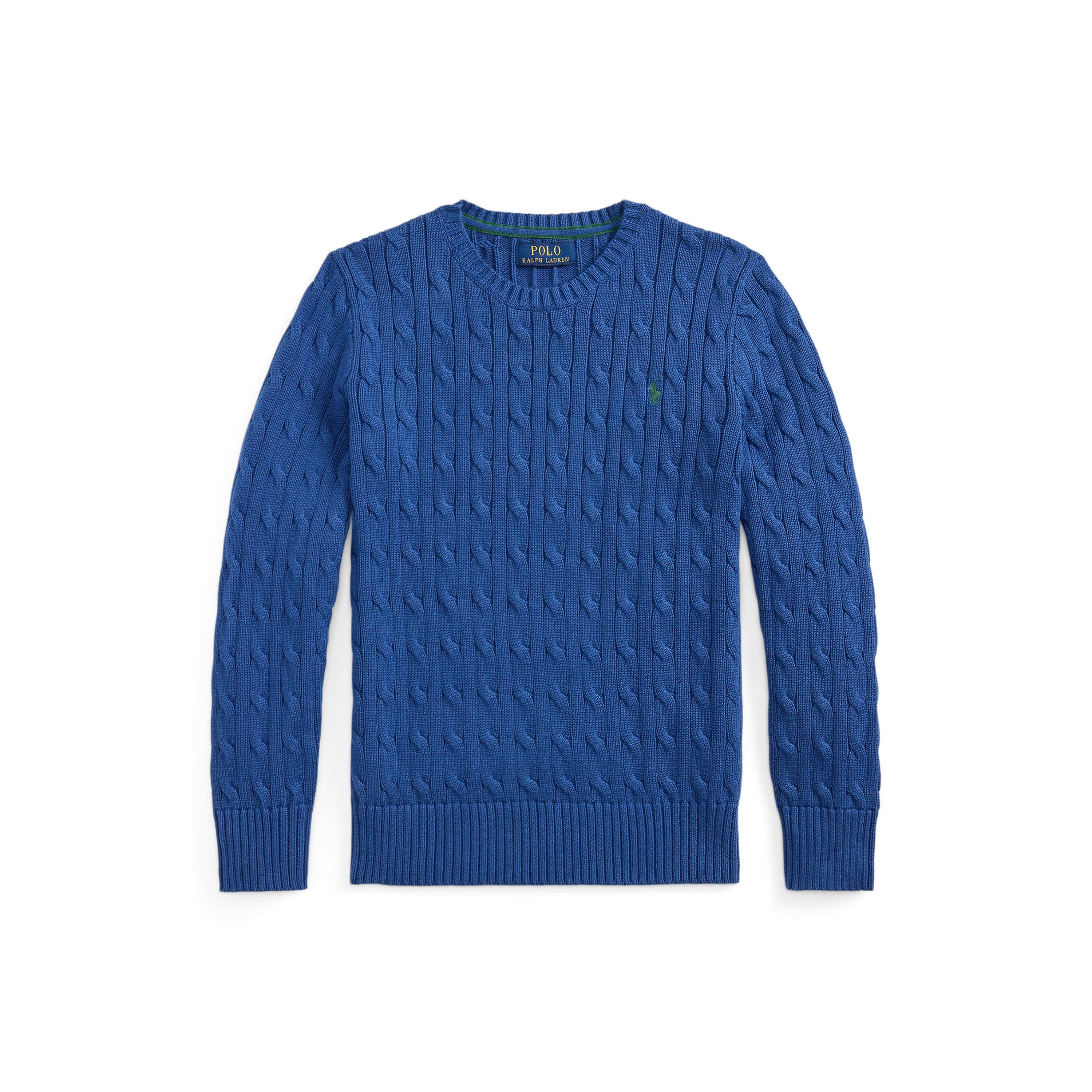 Dusty Azure - Polo Ralph Lauren - Polo Cable Knit Crew Jn64 - 1