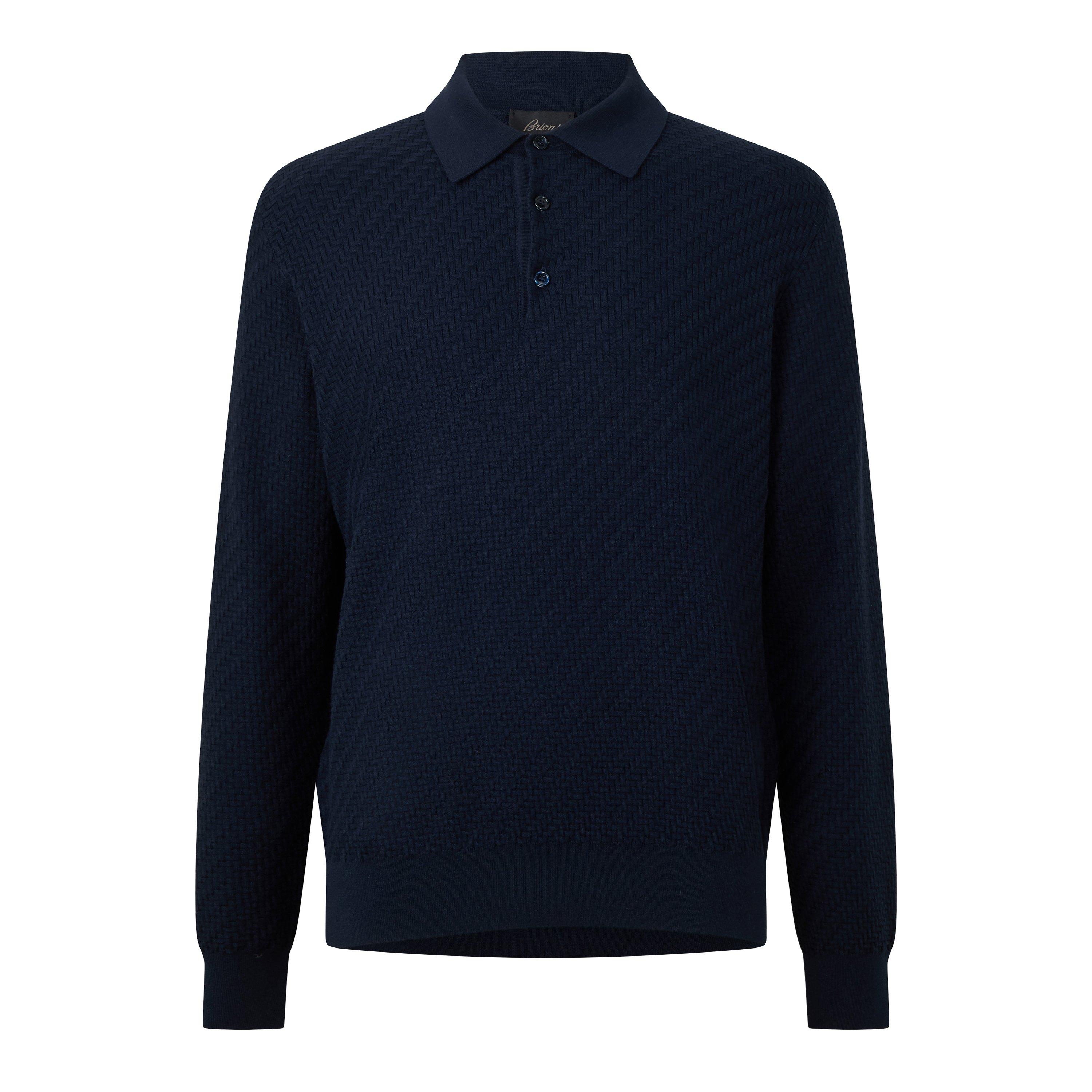 Navy - Brioni - Brioni Trama LS Knt Sn64 - 1