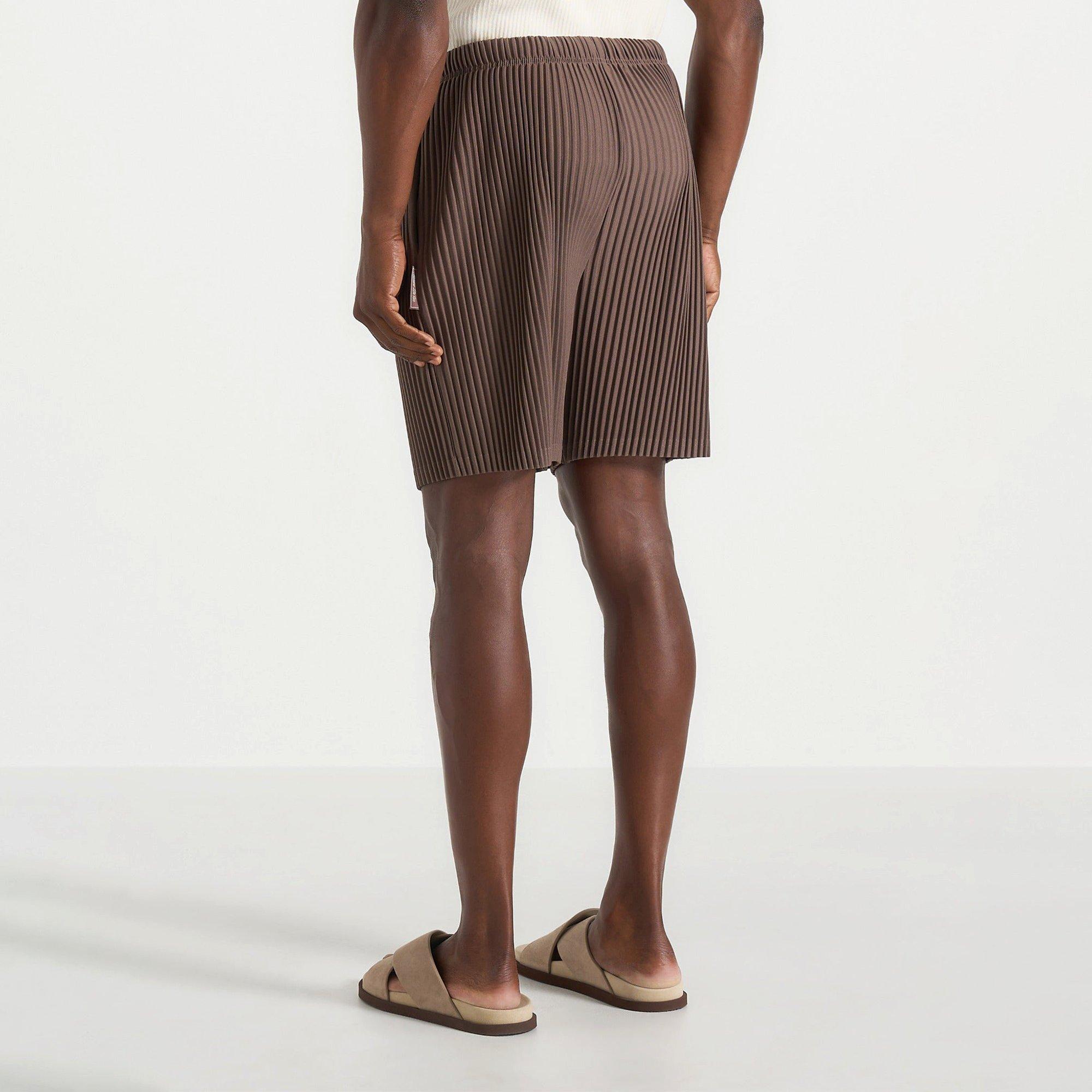 Taupe - Maniere De Voir - Maniere Pleat Short Sn63 - 3