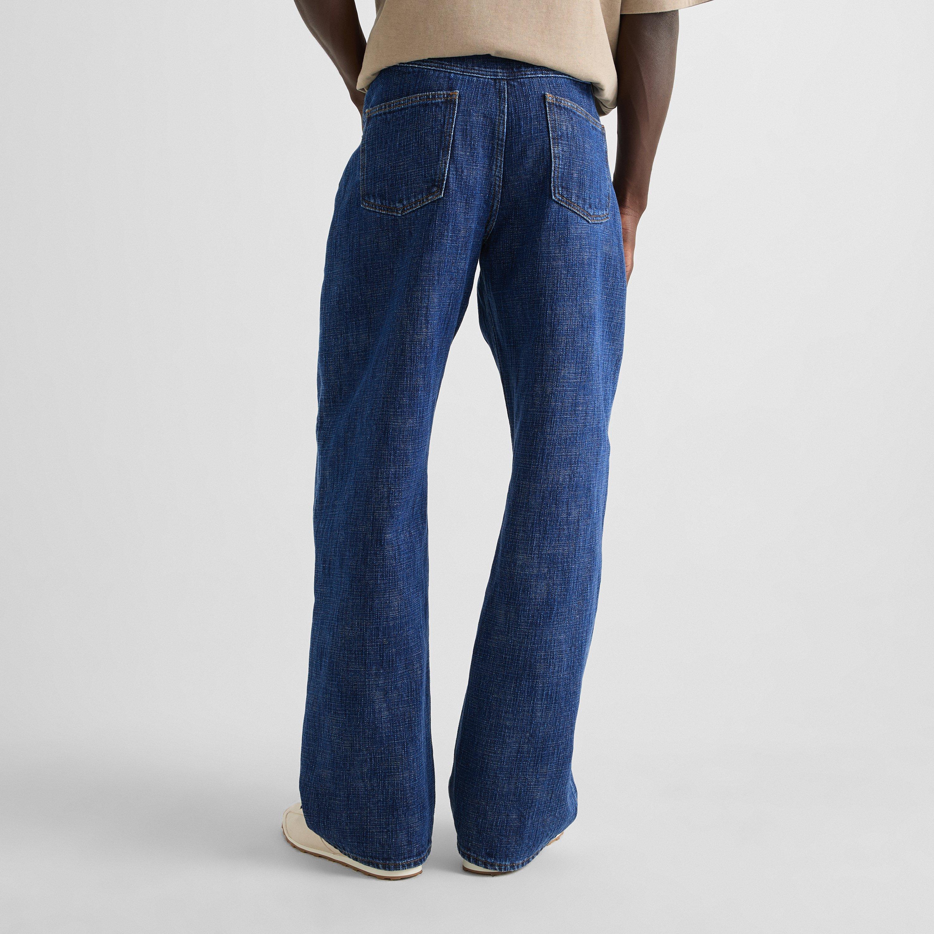 Blue - Jacquemus - Men's Le De-Nîmes Barrel Cotton Wide-Leg Jeans - 4