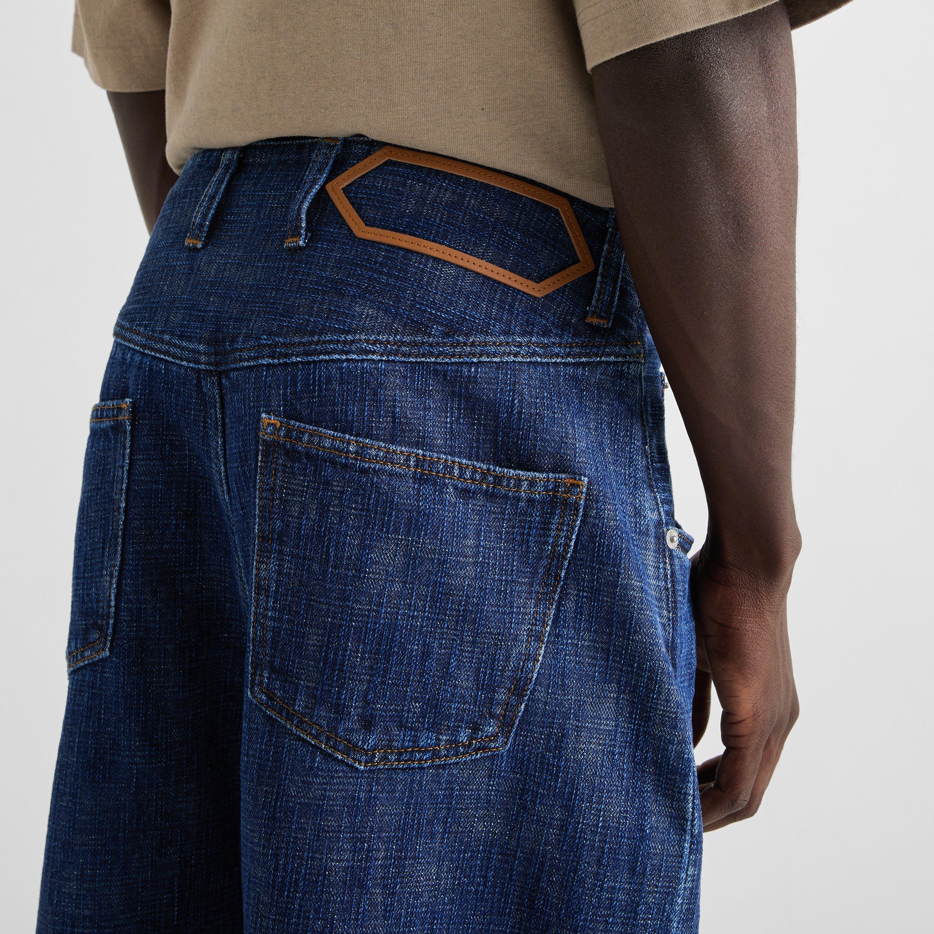 Blue - Jacquemus - Men's Le De-Nîmes Barrel Cotton Wide-Leg Jeans - 5