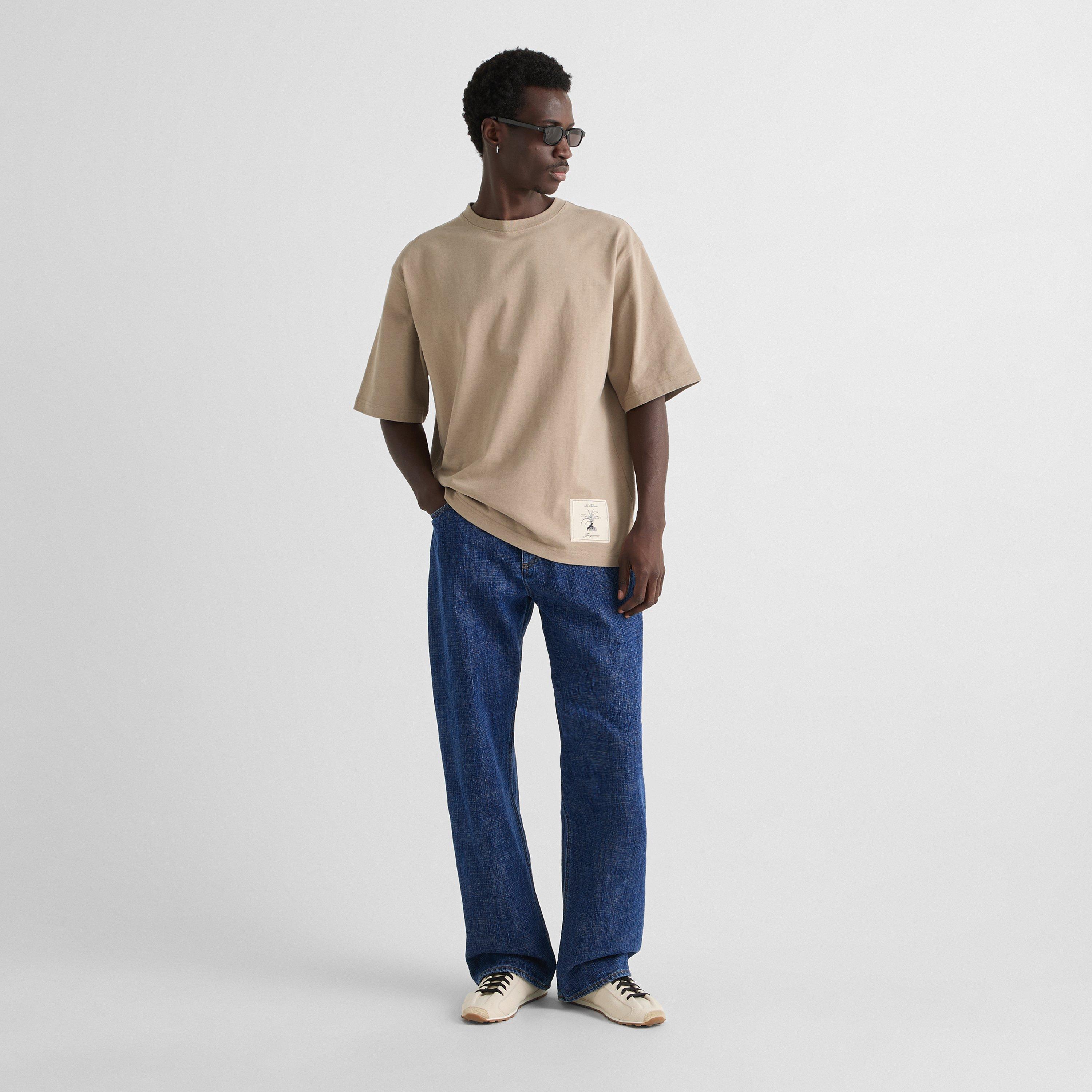 Blue - Jacquemus - Men's Le De-Nîmes Barrel Cotton Wide-Leg Jeans - 6