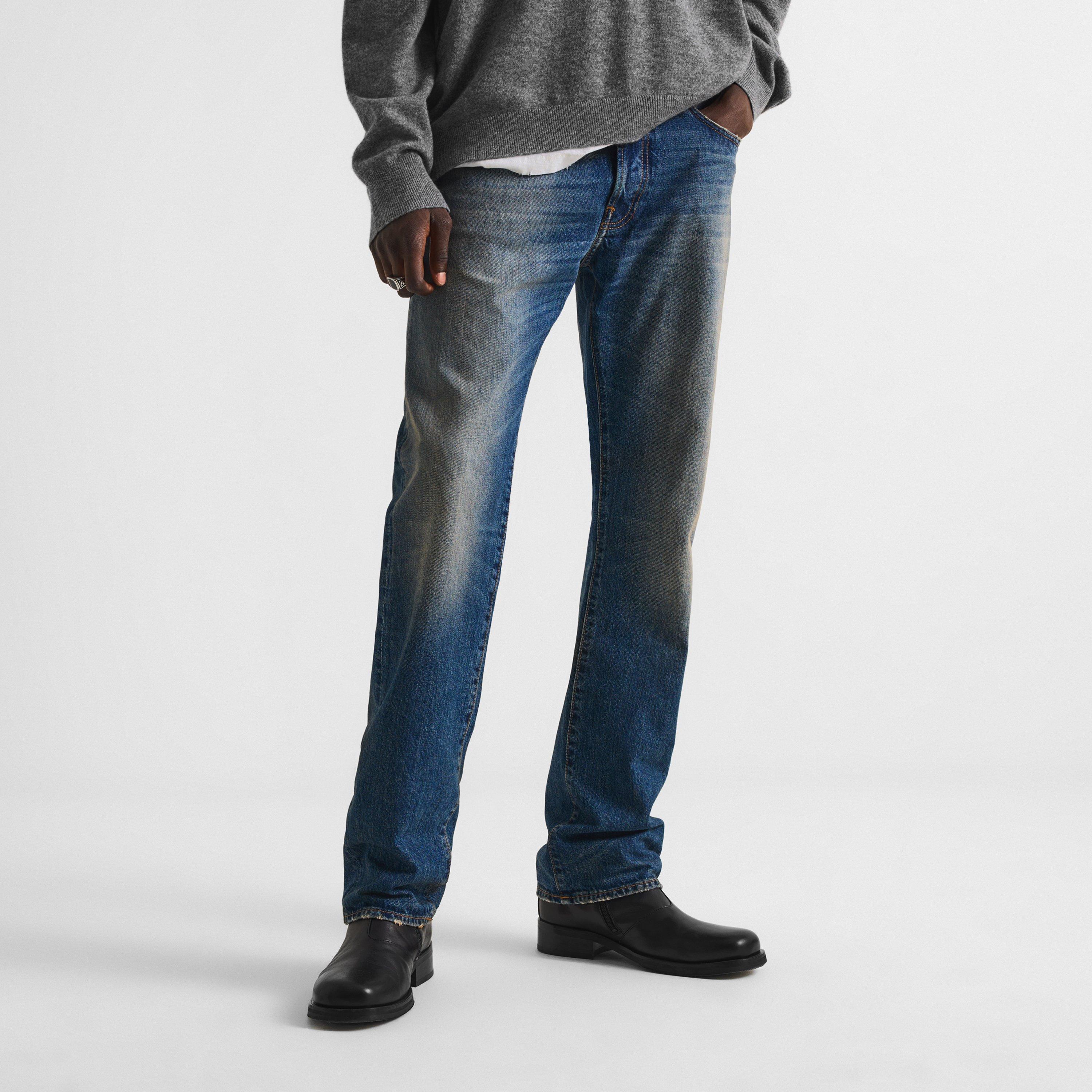 Bingo - Acne Studios - Men's 1996M Distressed Cotton Wide-Leg Jeans - 3