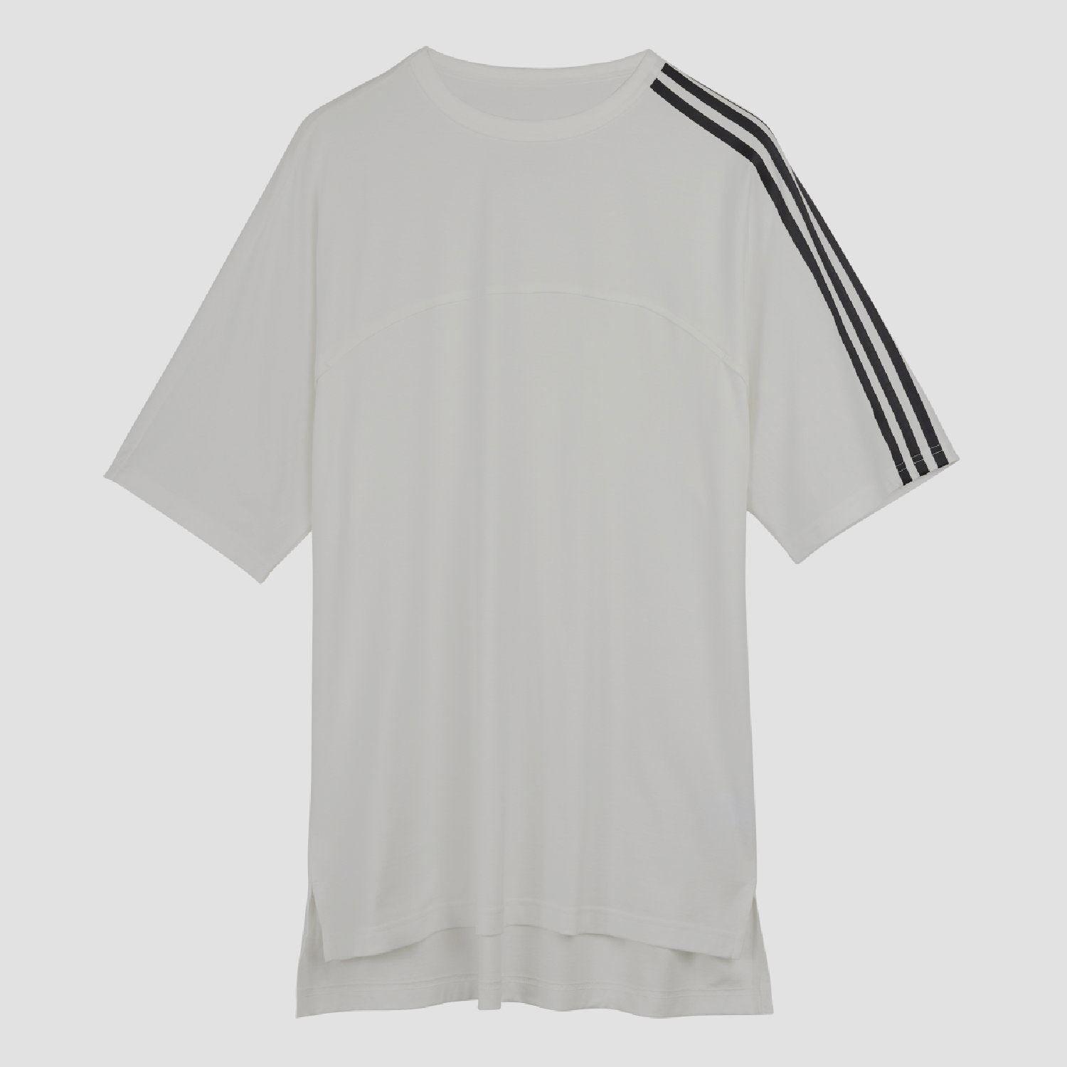 White - Y3 - 3-Stripes Short Sleeve T-Shirt - 1