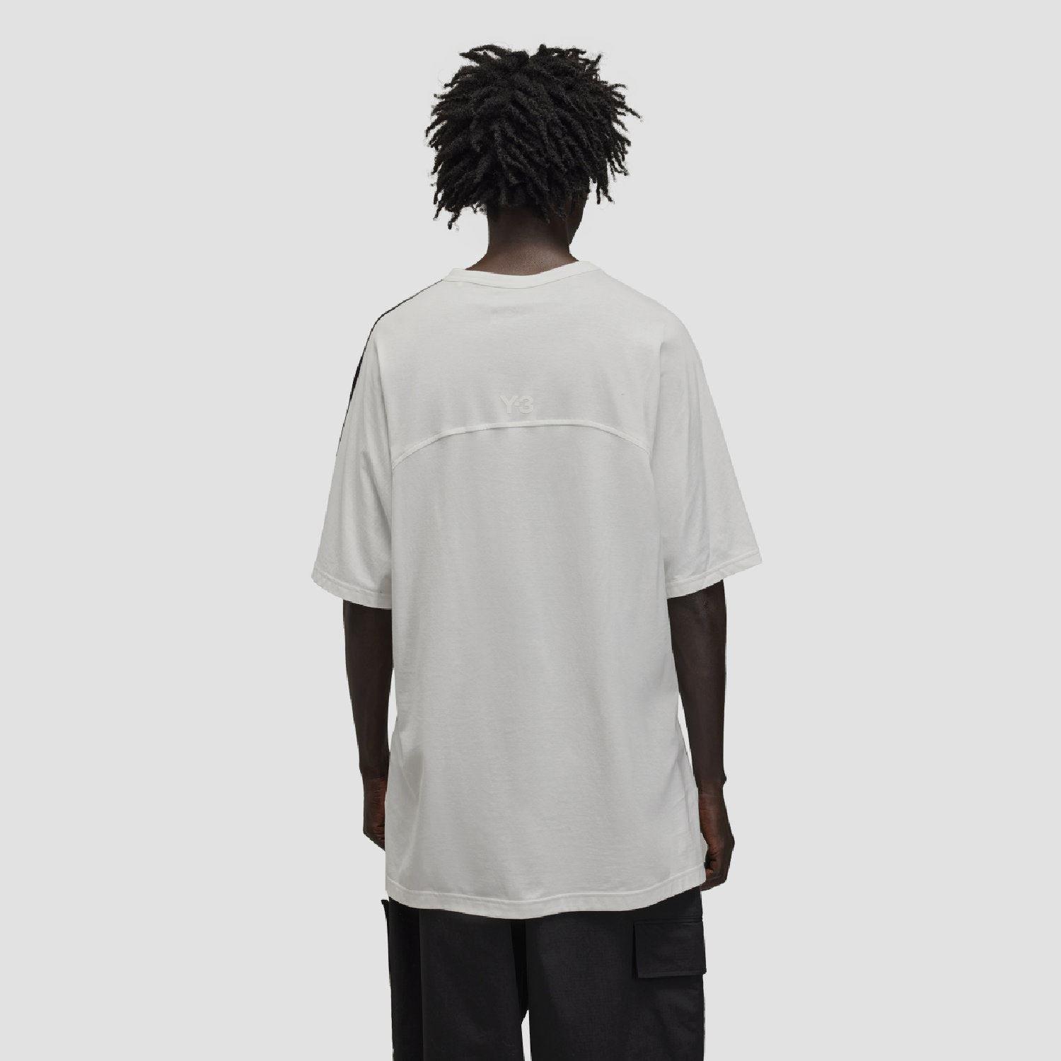 White - Y3 - 3-Stripes Short Sleeve T-Shirt - 3