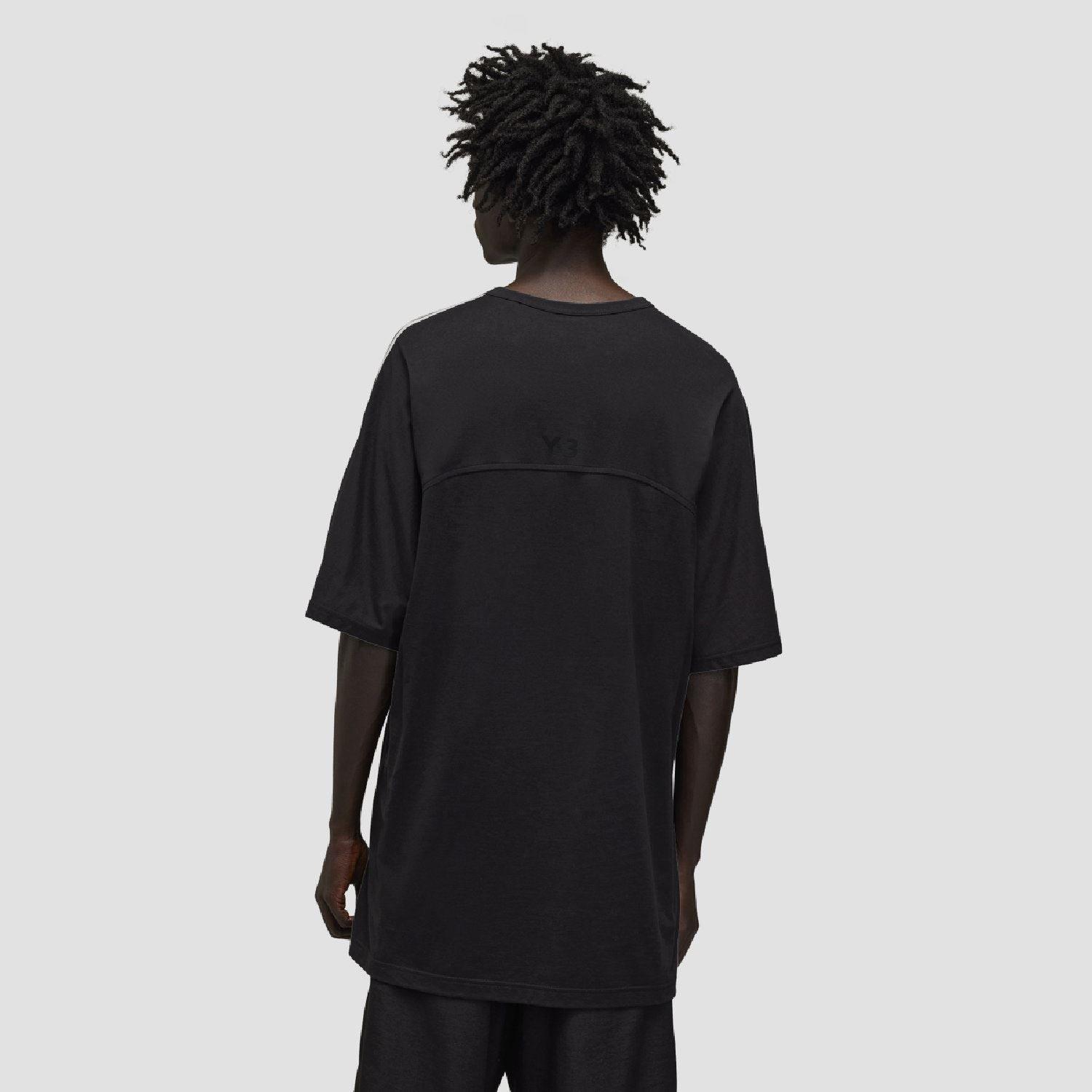 Black - Y3 - 3-Stripes Short Sleeve T-Shirt - 3