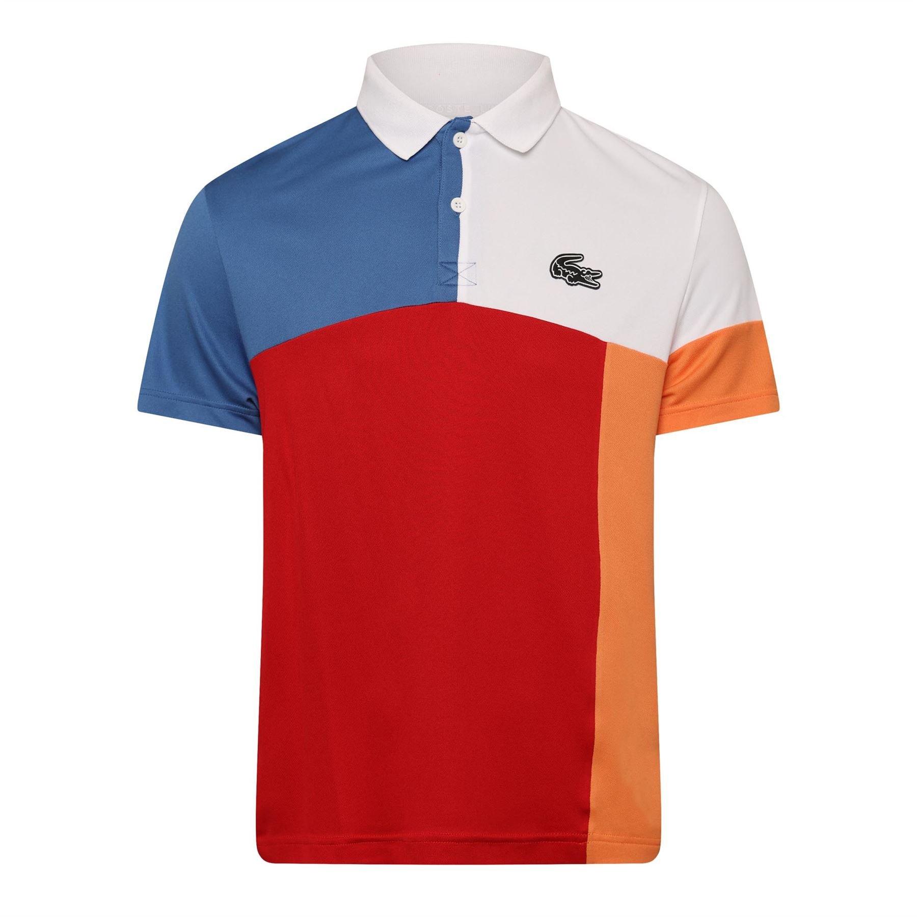 White - Lacoste - Sport Colour-Block Polo Shirt - 1