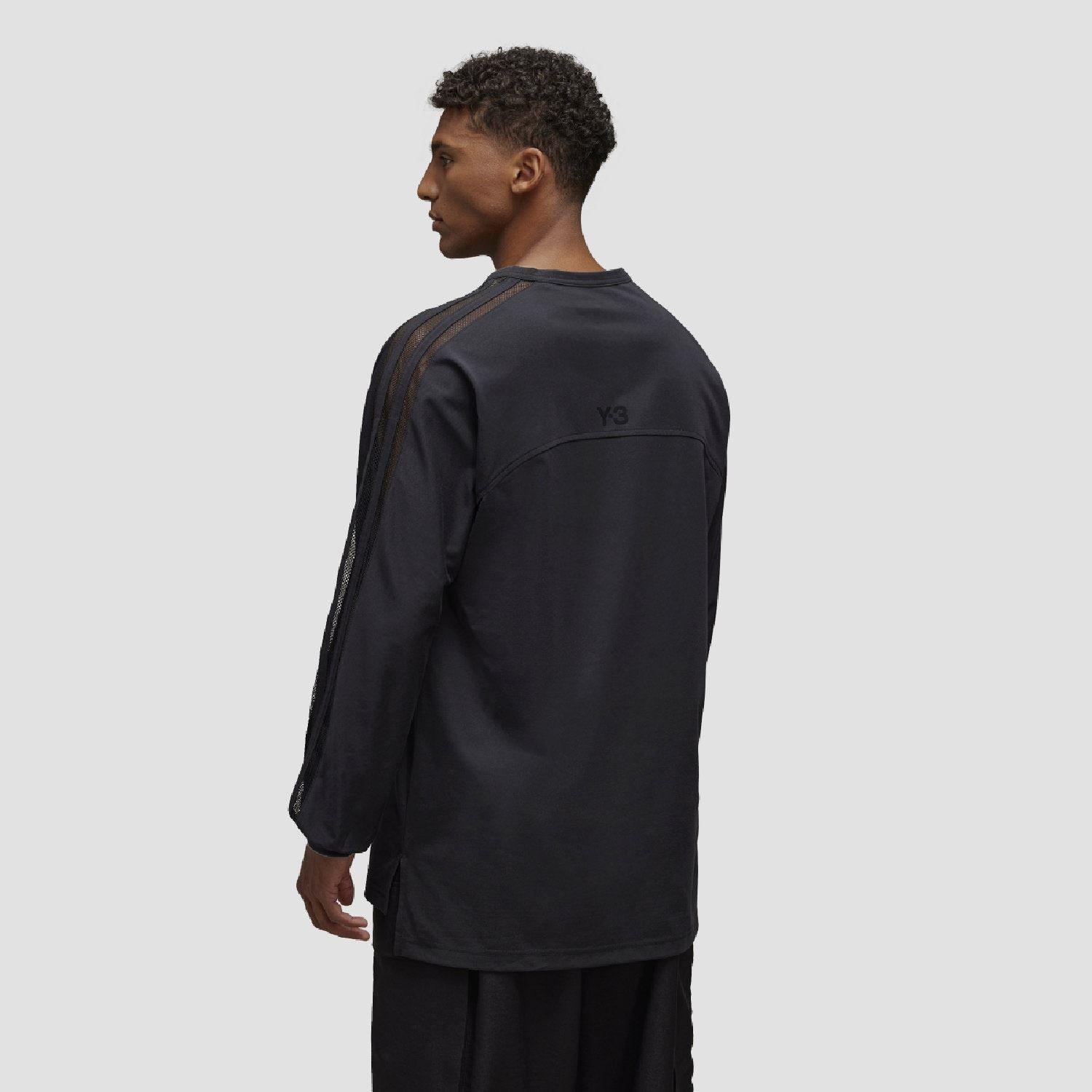 Black - Y3 - Mesh Stripes Long Sleeve T-Shirt - 3