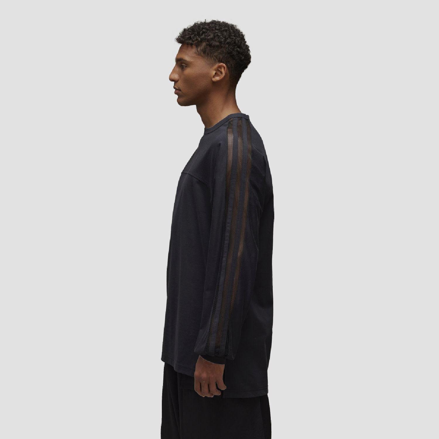 Black - Y3 - Mesh Stripes Long Sleeve T-Shirt - 4