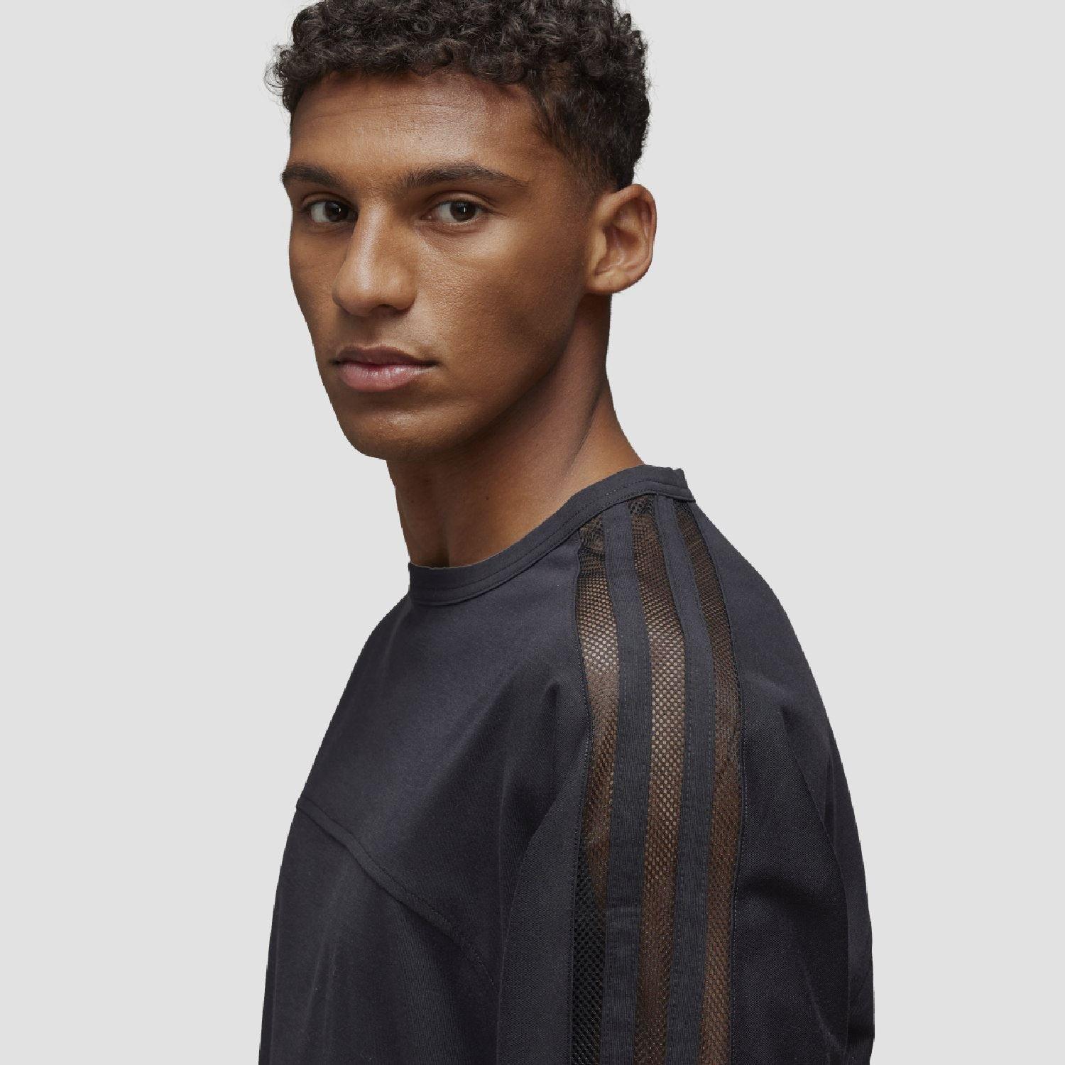 Black - Y3 - Mesh Stripes Long Sleeve T-Shirt - 8