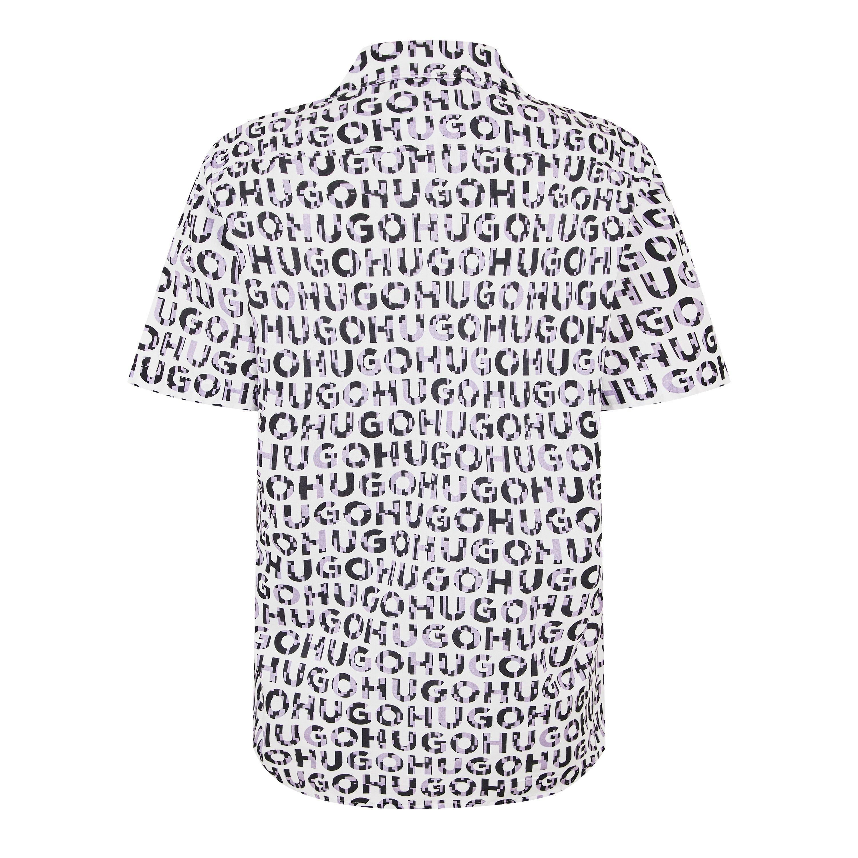 Purple - Hugo - Ellino Short Sleeve Shirt - 2