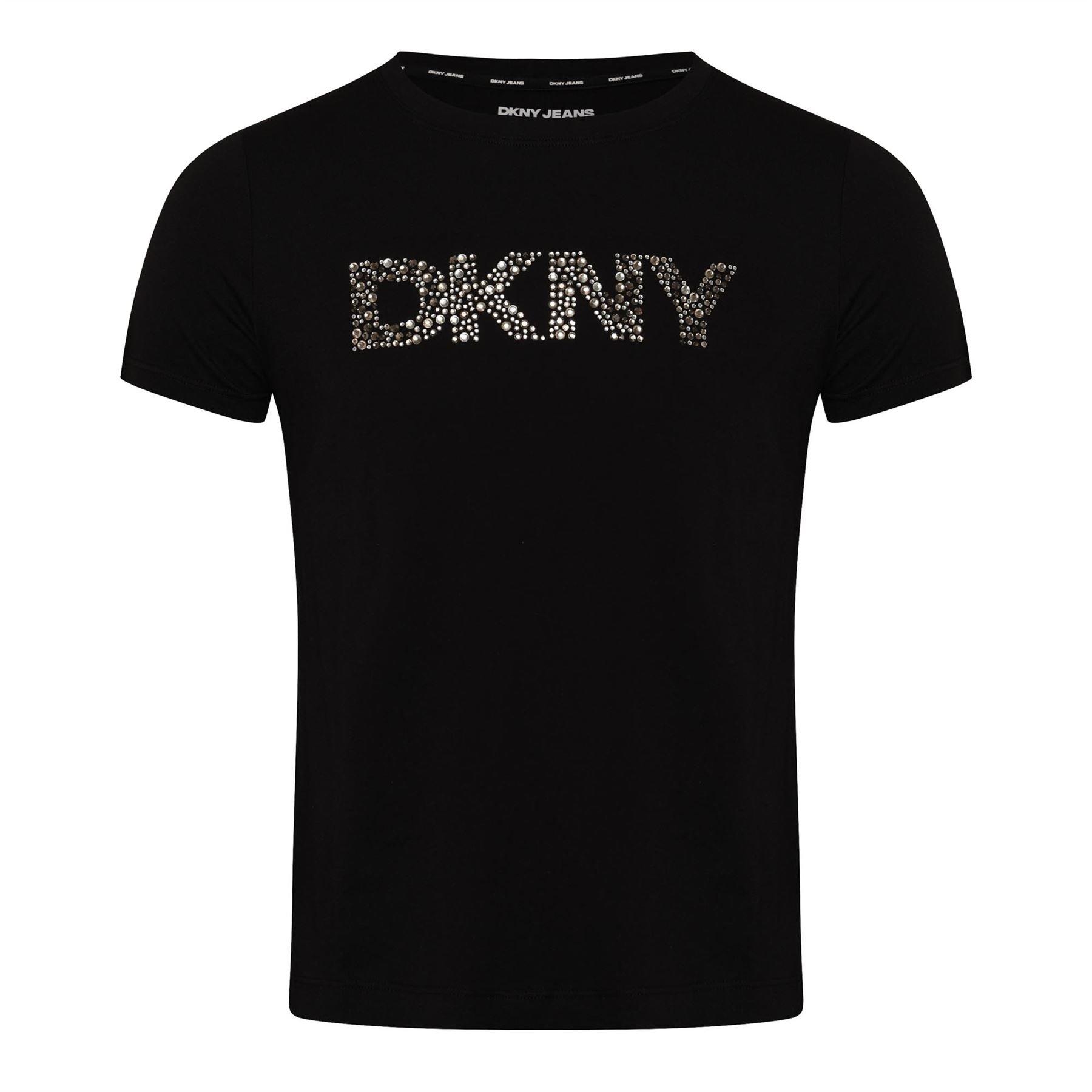 Black - DKNY - Satin Embroidered Blouse - 1