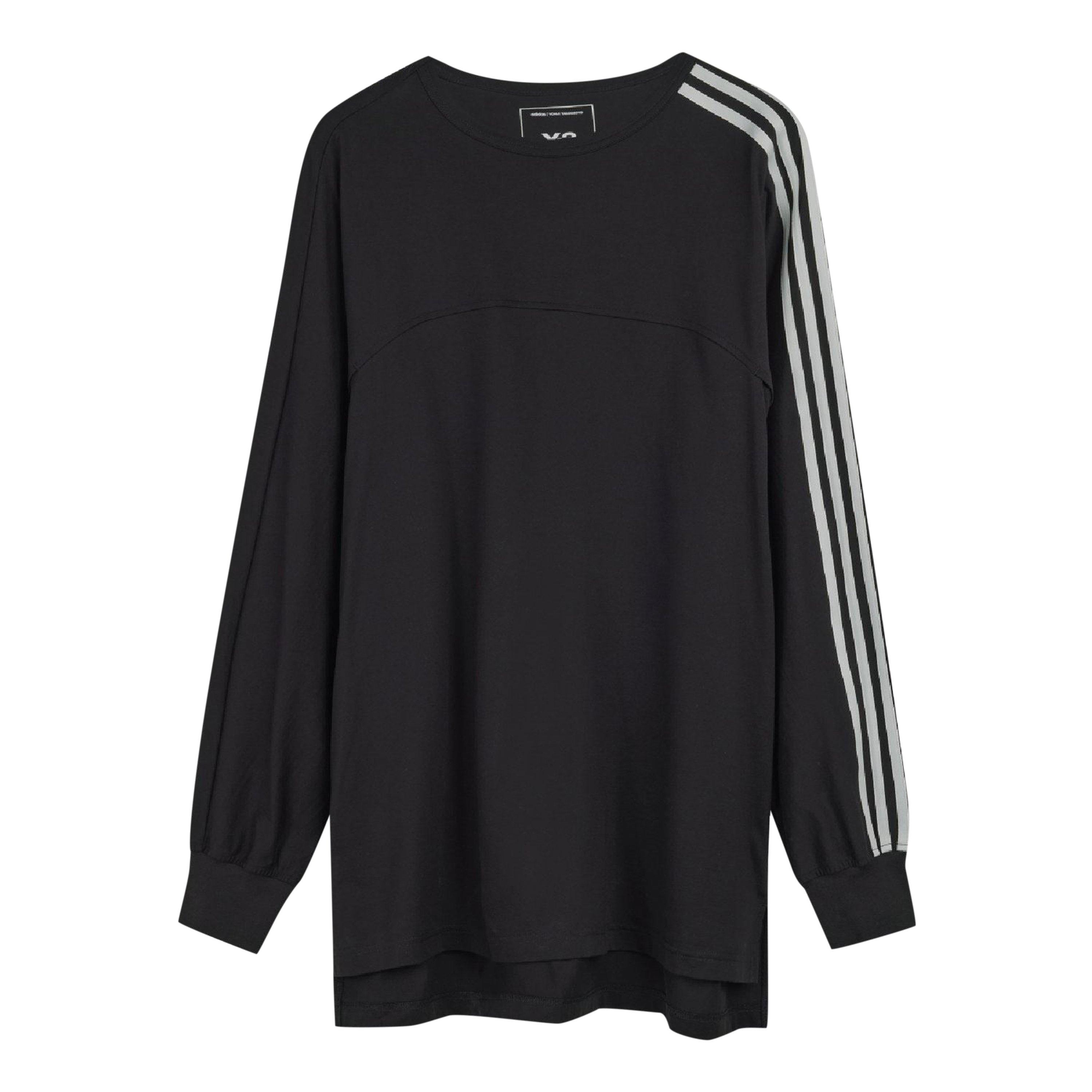 Black - Y3 - 3-Stripes Long Sleeve T-Shirt - 1
