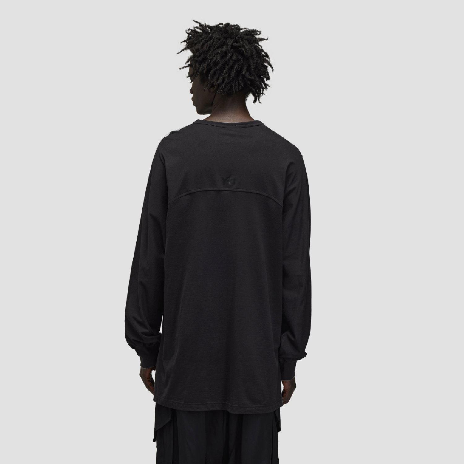 Black - Y3 - 3-Stripes Long Sleeve T-Shirt - 3