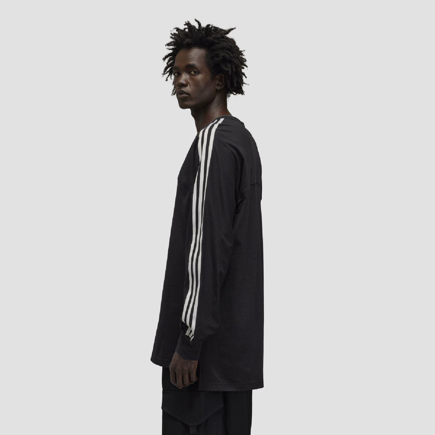 Black - Y3 - 3-Stripes Long Sleeve T-Shirt - 8