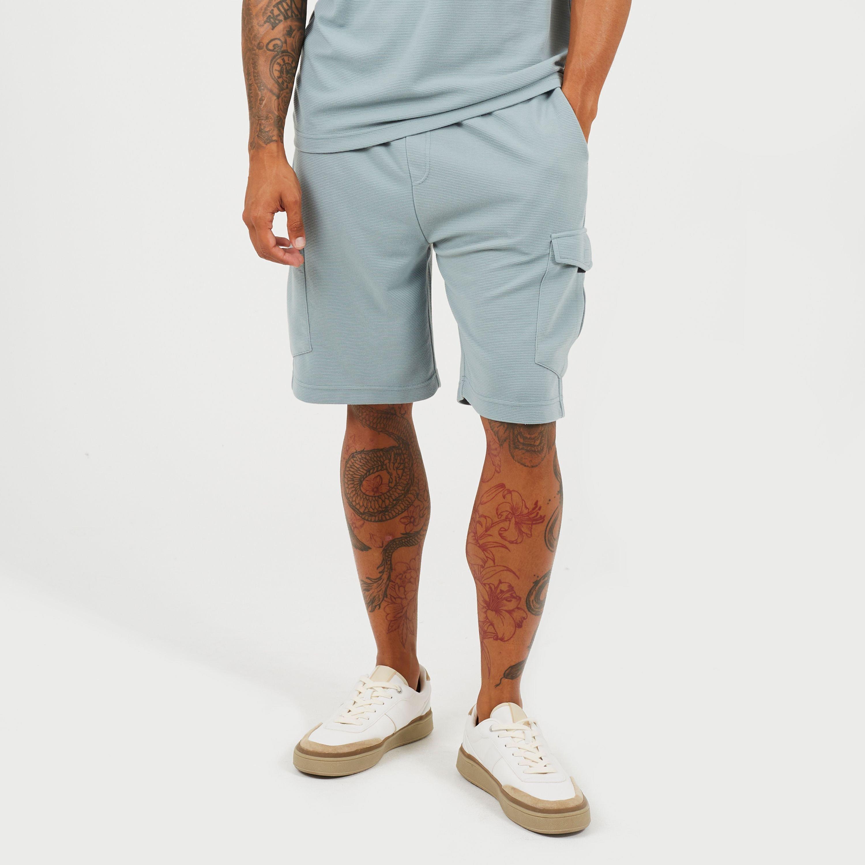 Enten-Ei-Blau - Brave Soul - Men's Cargo Shorts - 1