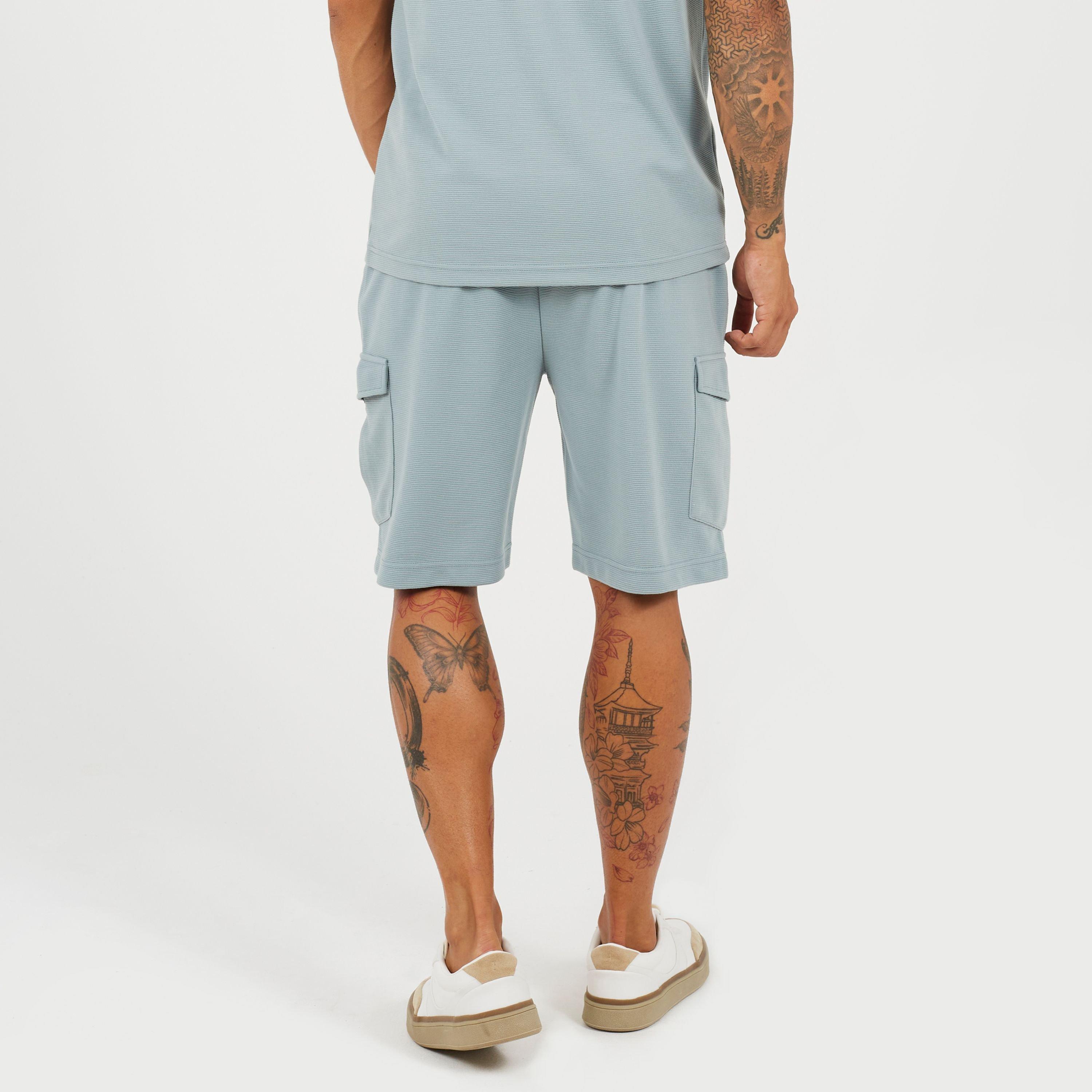 Enten-Ei-Blau - Brave Soul - Men's Cargo Shorts - 2