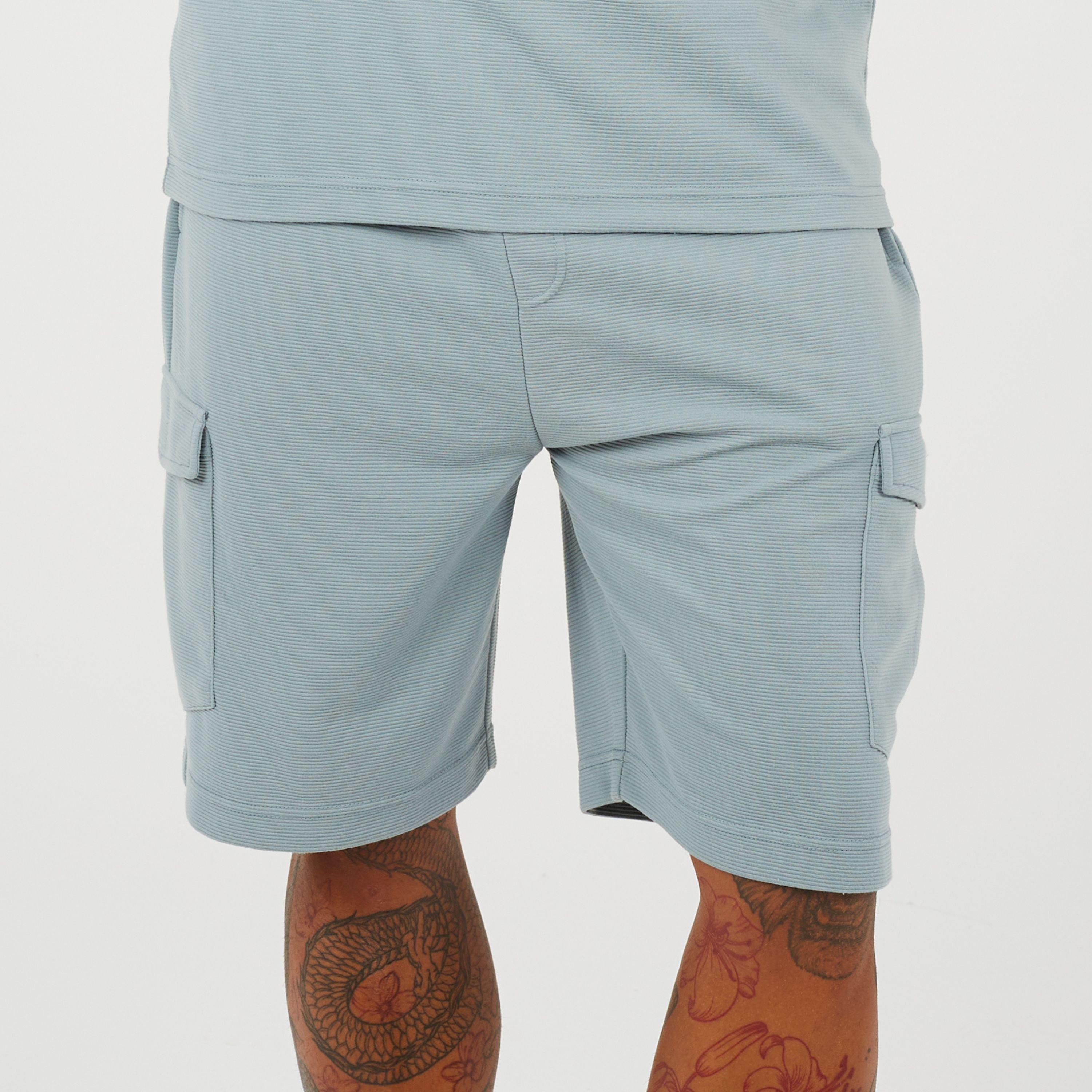 Enten-Ei-Blau - Brave Soul - Men's Cargo Shorts - 3